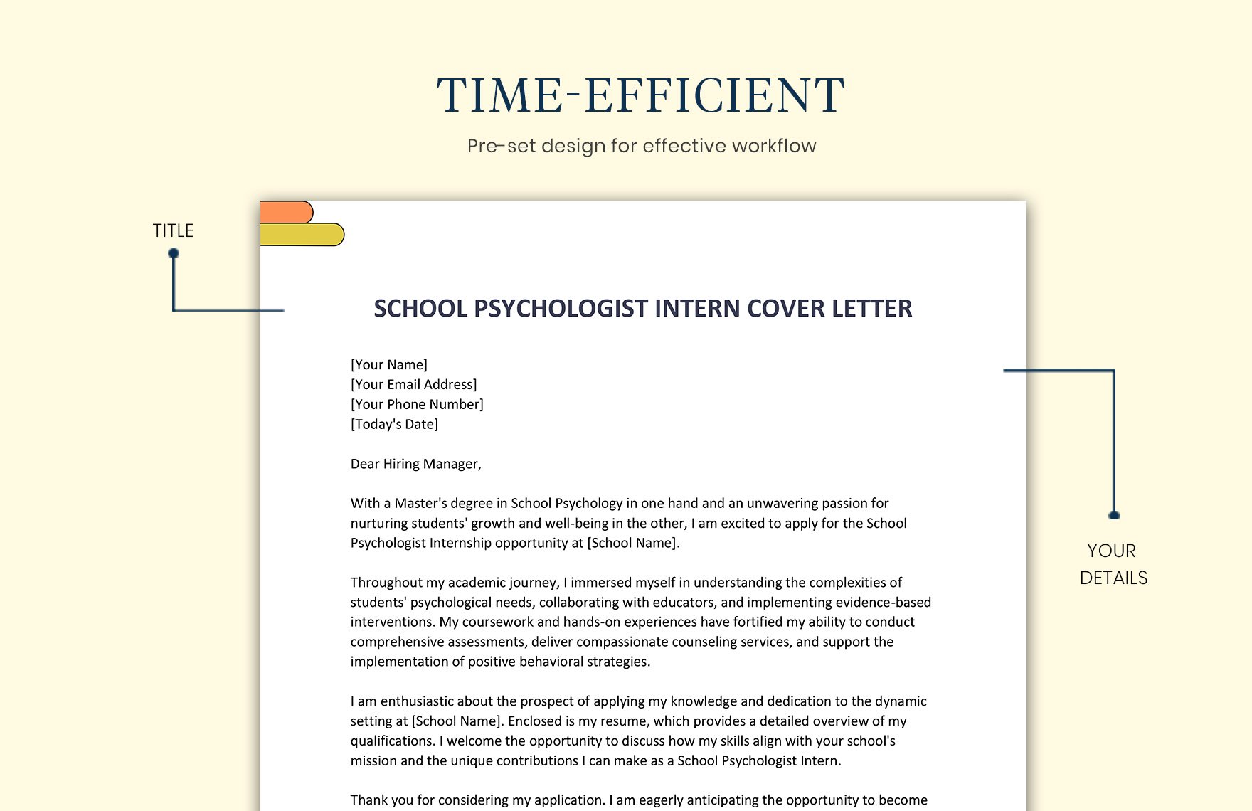 School Psychologist Intern Cover Letter