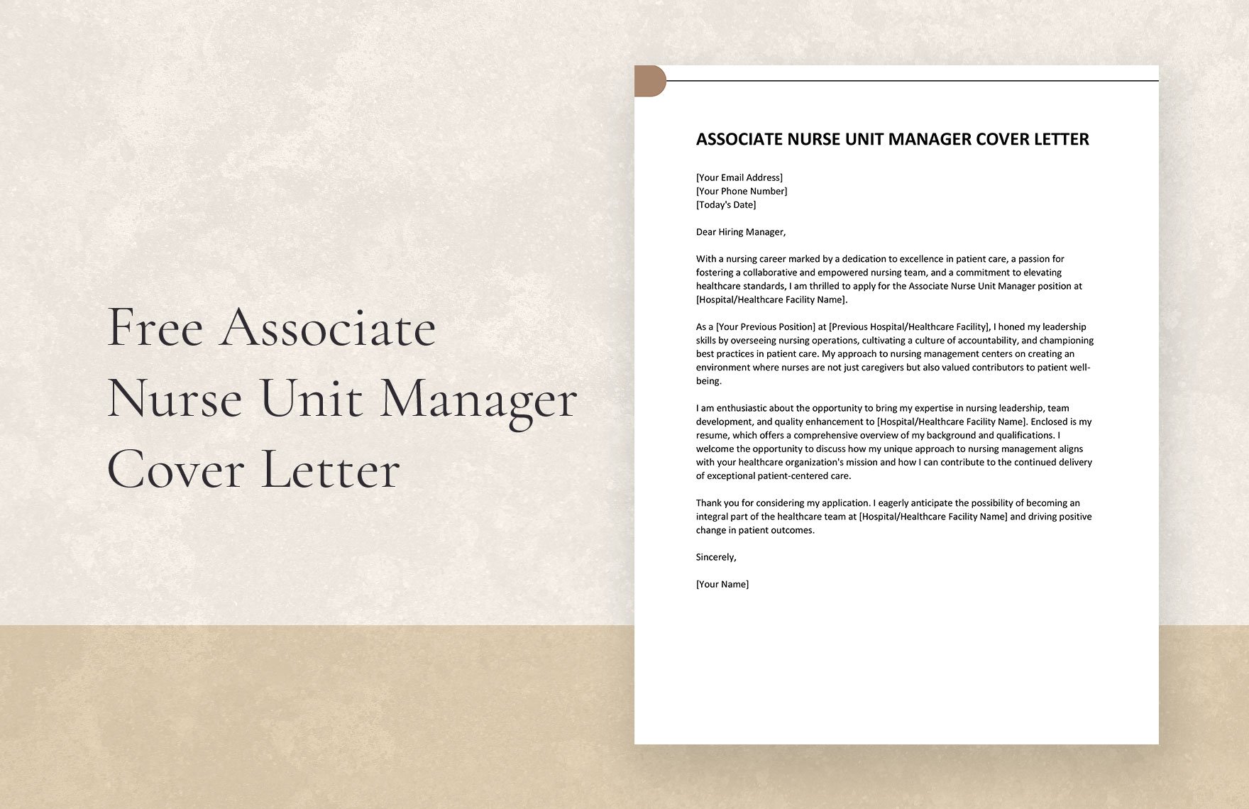 Associate Nurse Unit Manager Cover Letter