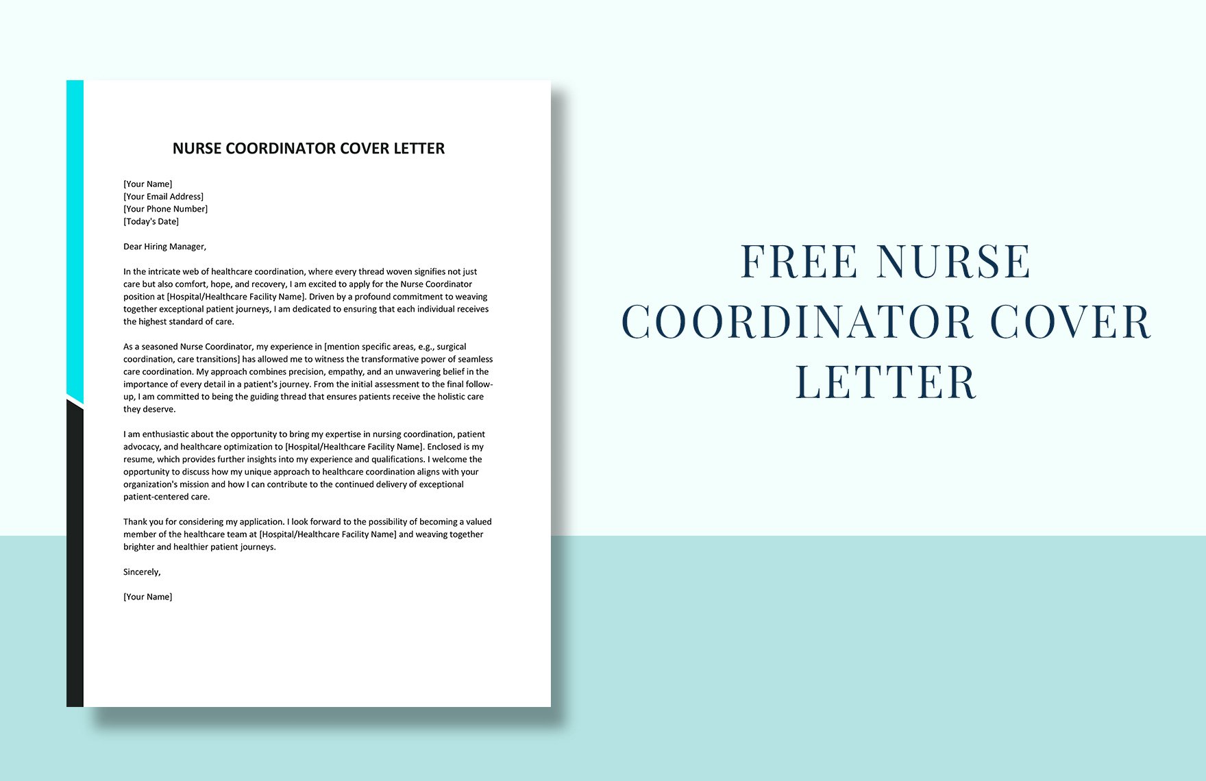 Nurse Coordinator Cover Letter in Word, Google Docs