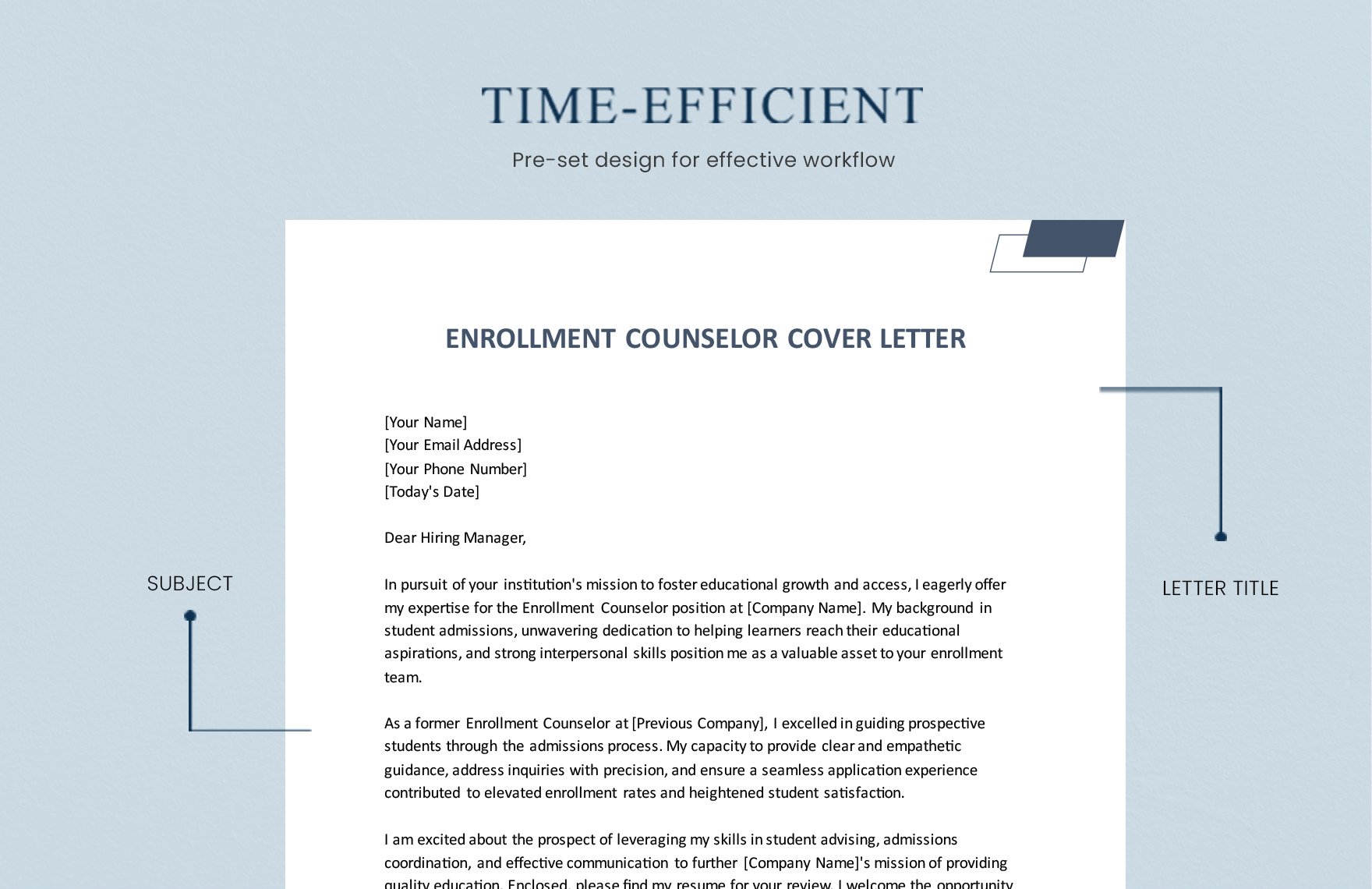 Enrollment Counselor Cover Letter