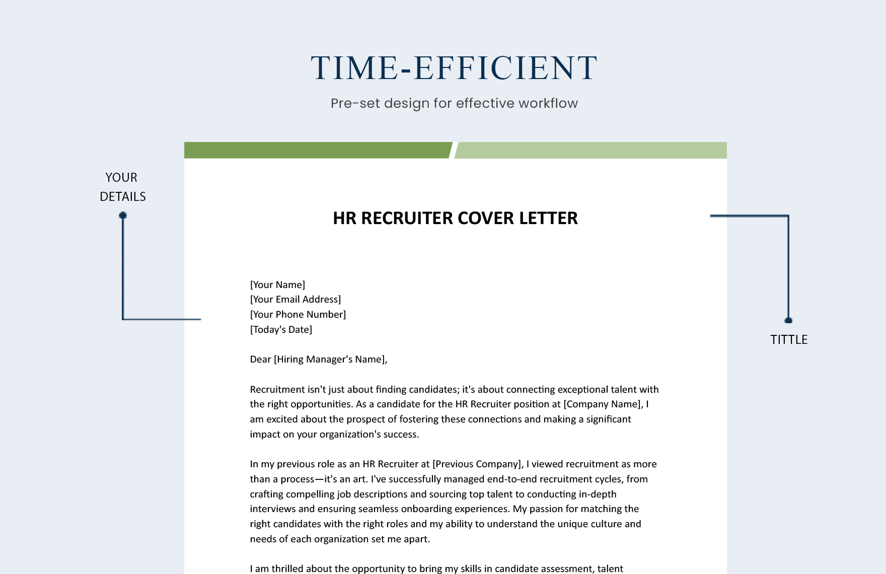 HR Recruiter Cover Letter