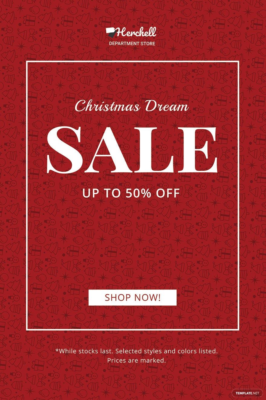 Christmas Dreams Sale Flyer Template