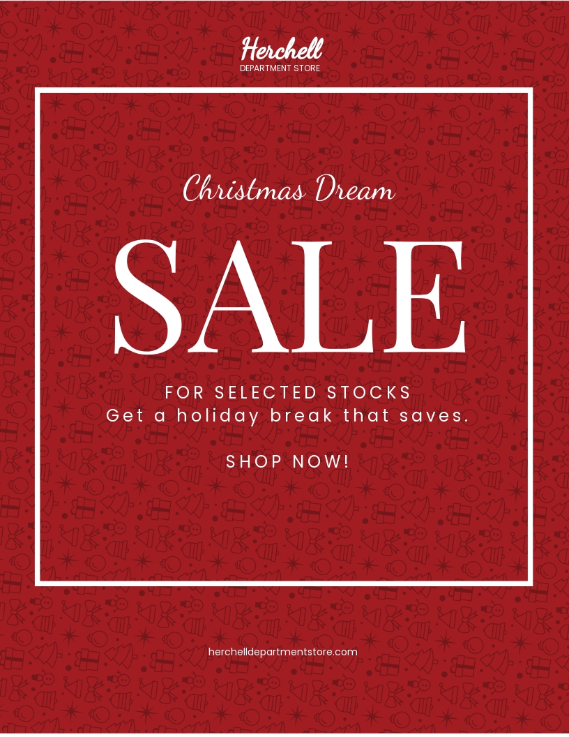 Christmas Sale Promotion Flyer Template