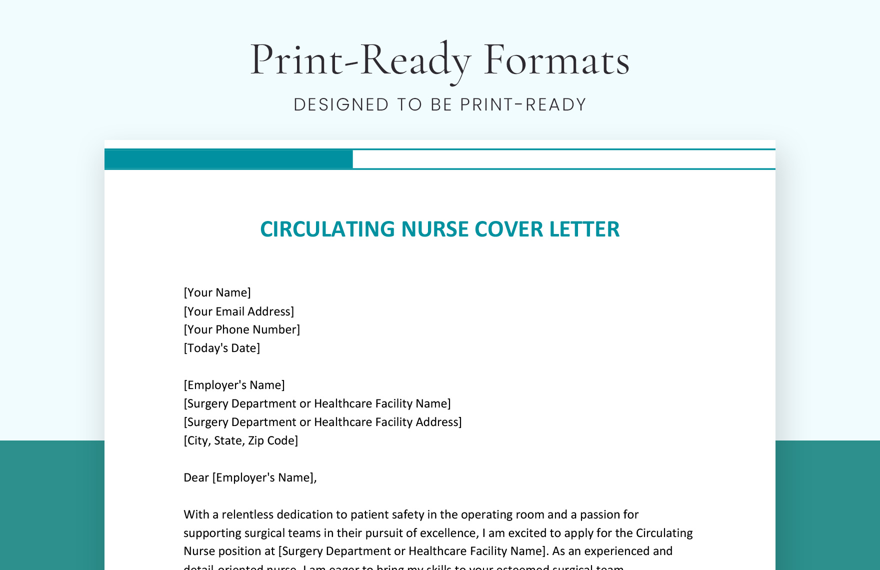 Circulating Nurse Cover Letter