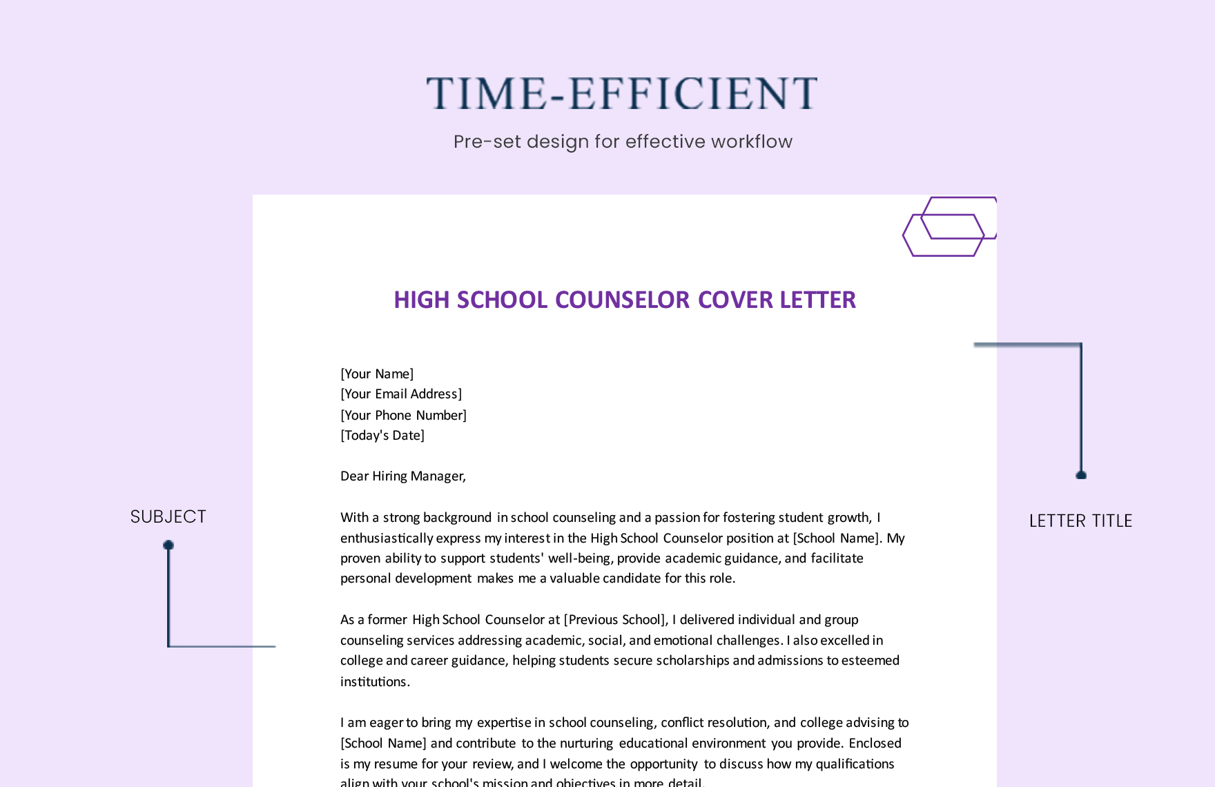 High School Counselor Cover Letter