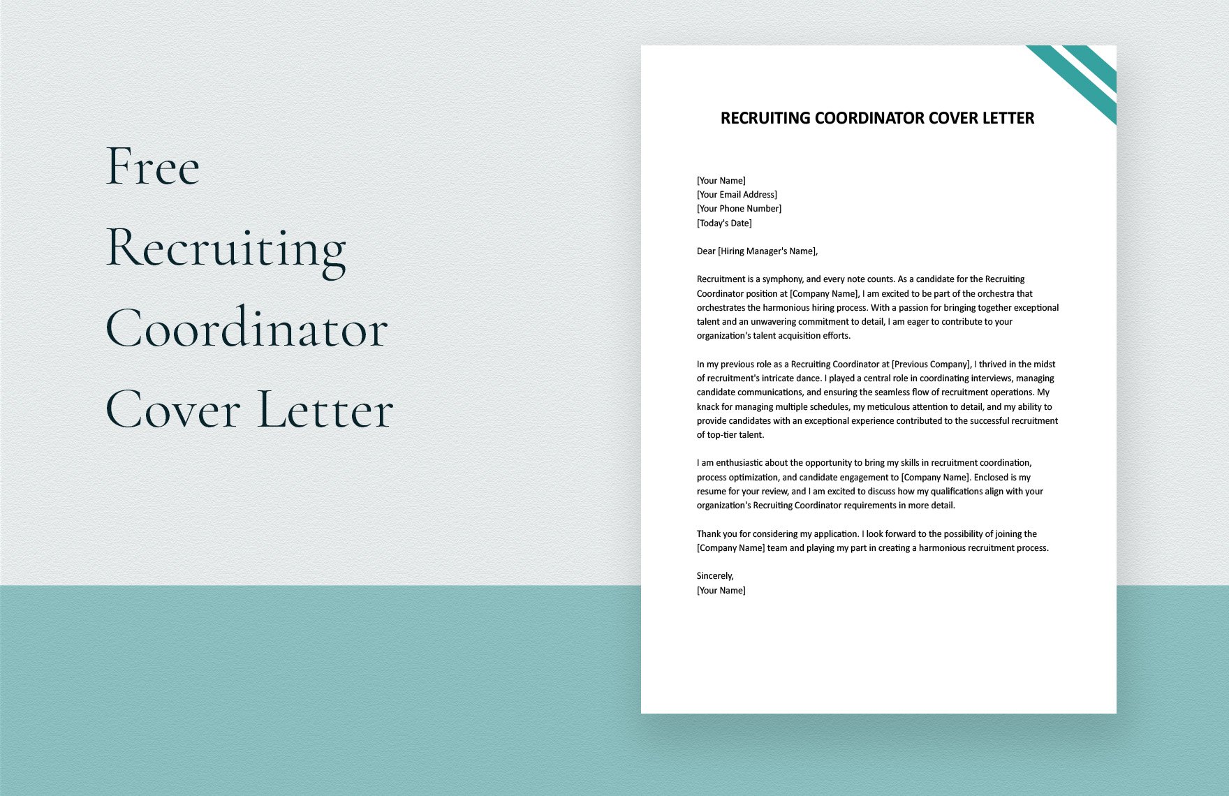 Recruiting Coordinator Cover Letter in Word, Google Docs