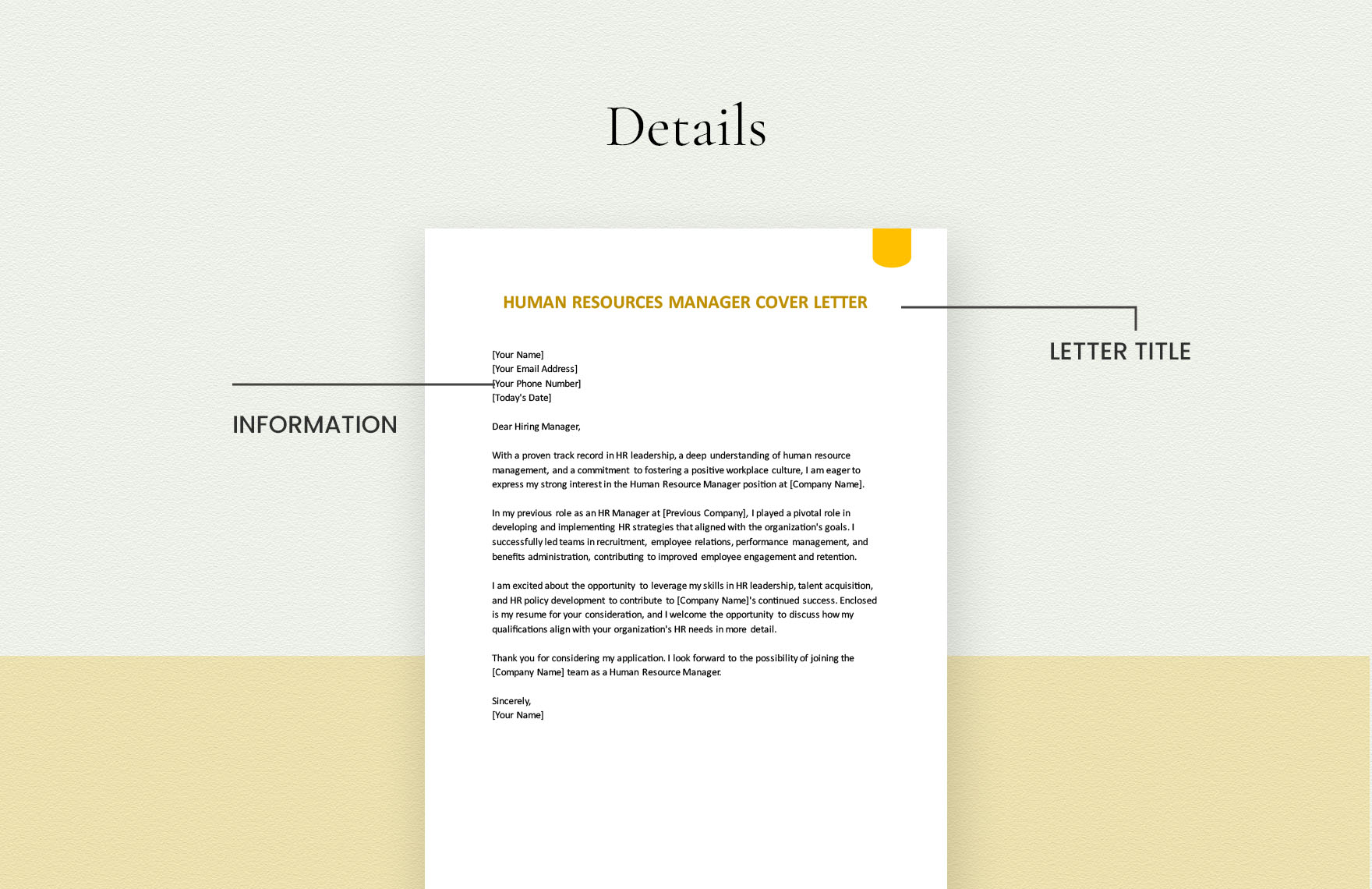 Human Resource Manager Cover Letter