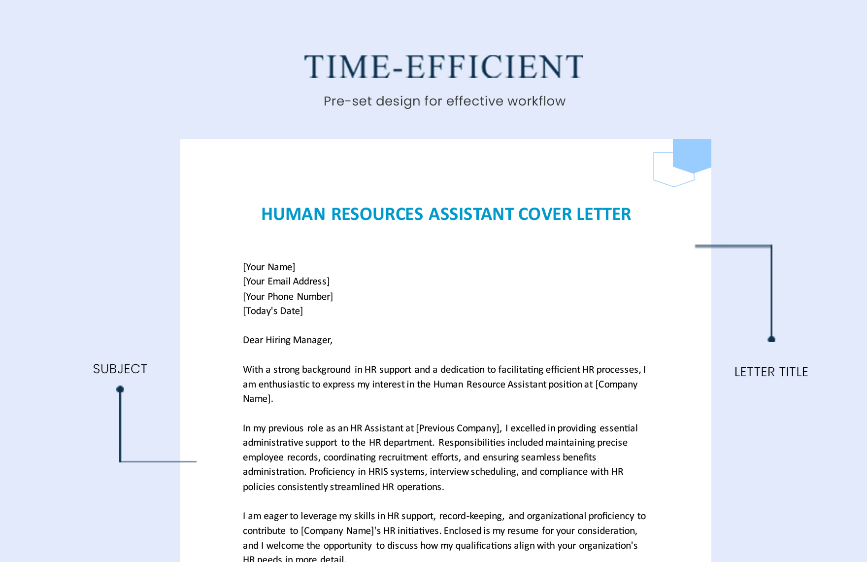 Human Resource Assistant Cover Letter