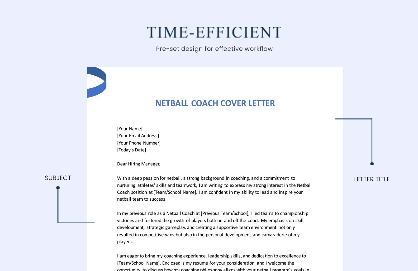 Netball Coach Cover Letter