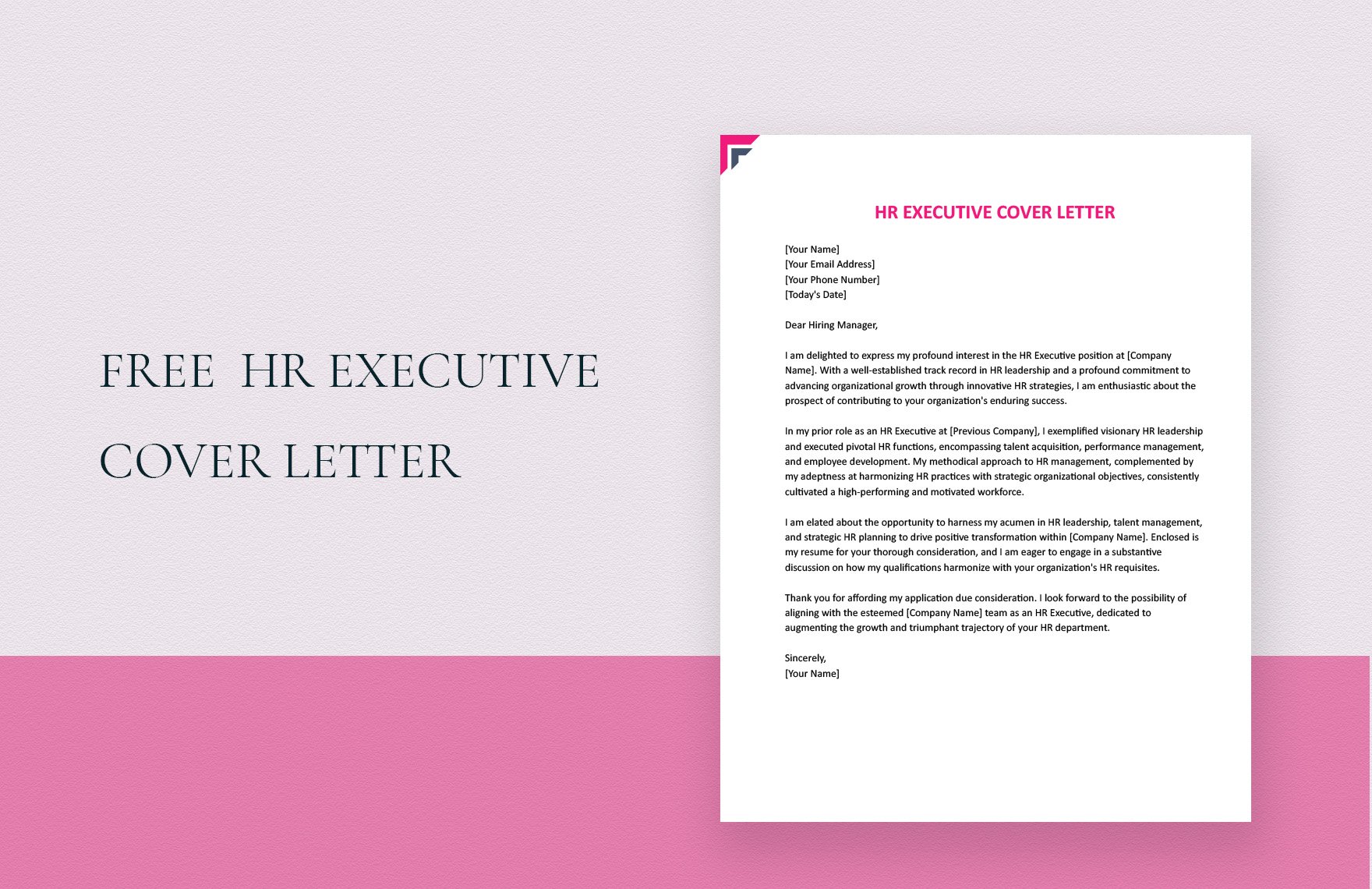 HR Executive Cover Letter