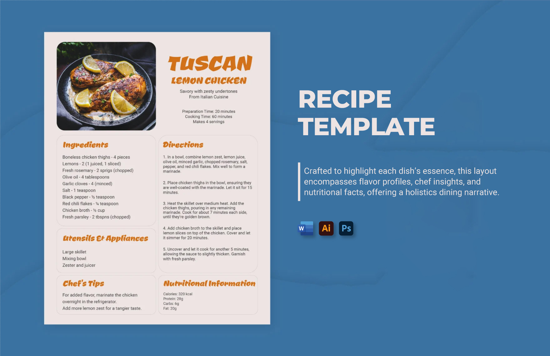 Recipe Word Template In Word Download Template Recipe Word Template In Word Download Template