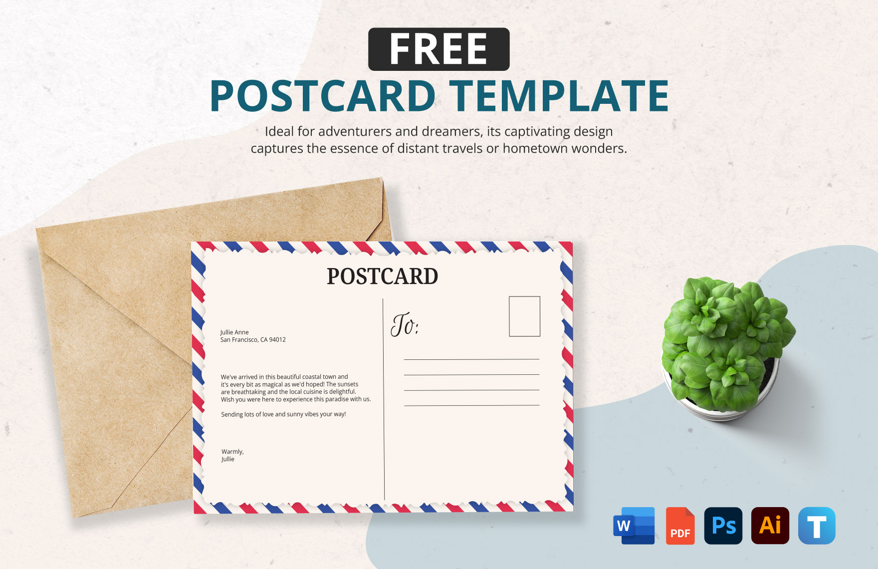 Postcard Sample Template At Jacob Lutz Blog