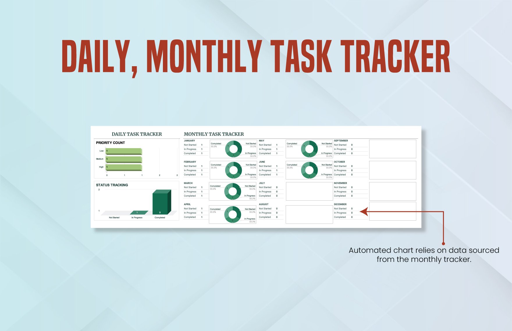 Daily and Monthly Task Tracker Template