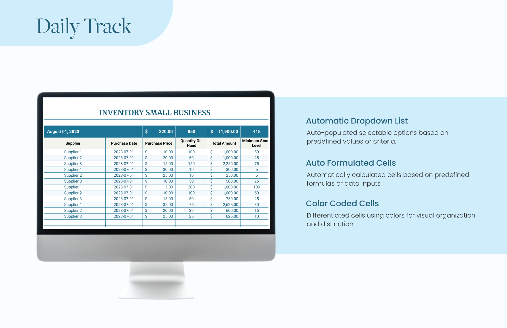 Inventory Small Business Template