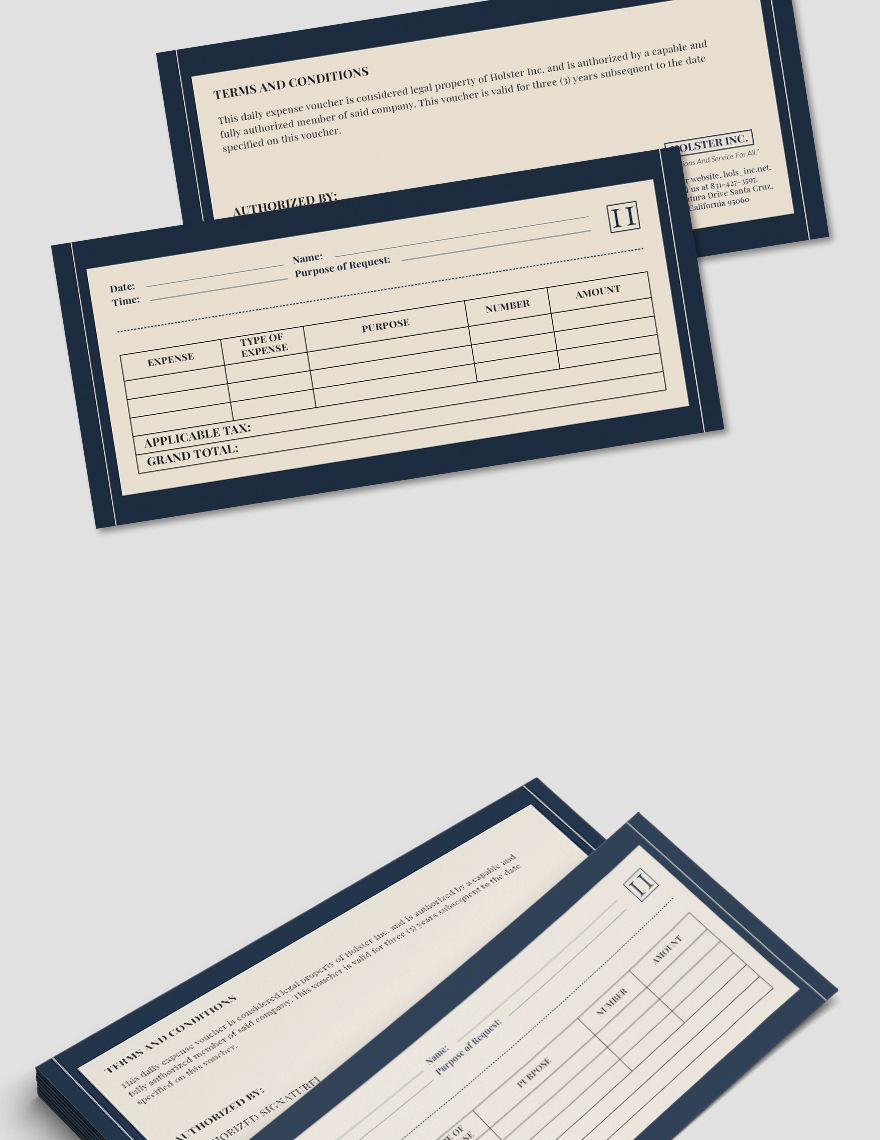 Daily Expense Voucher Template
