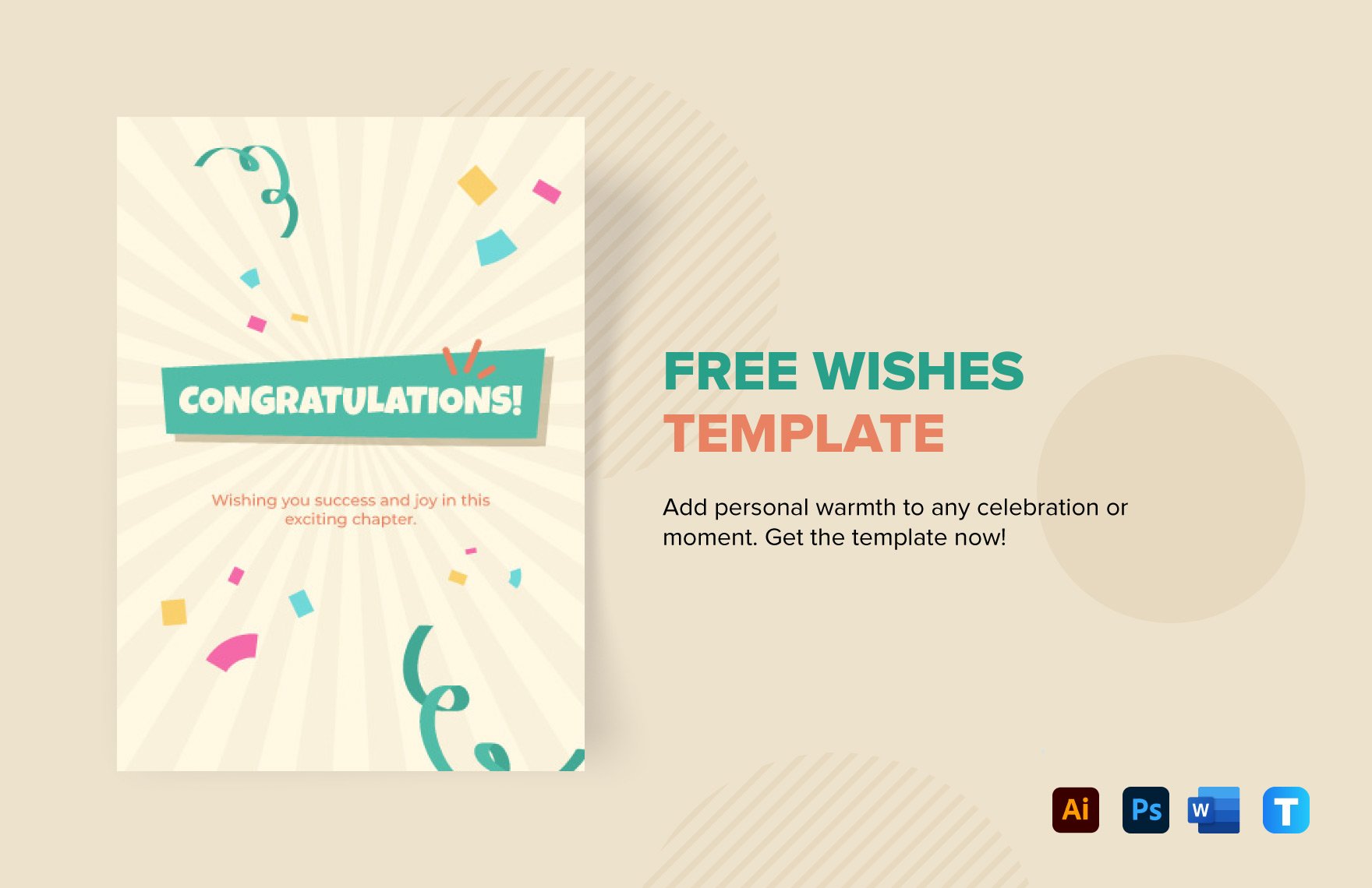 Wishes Template in Word, Illustrator, PSD