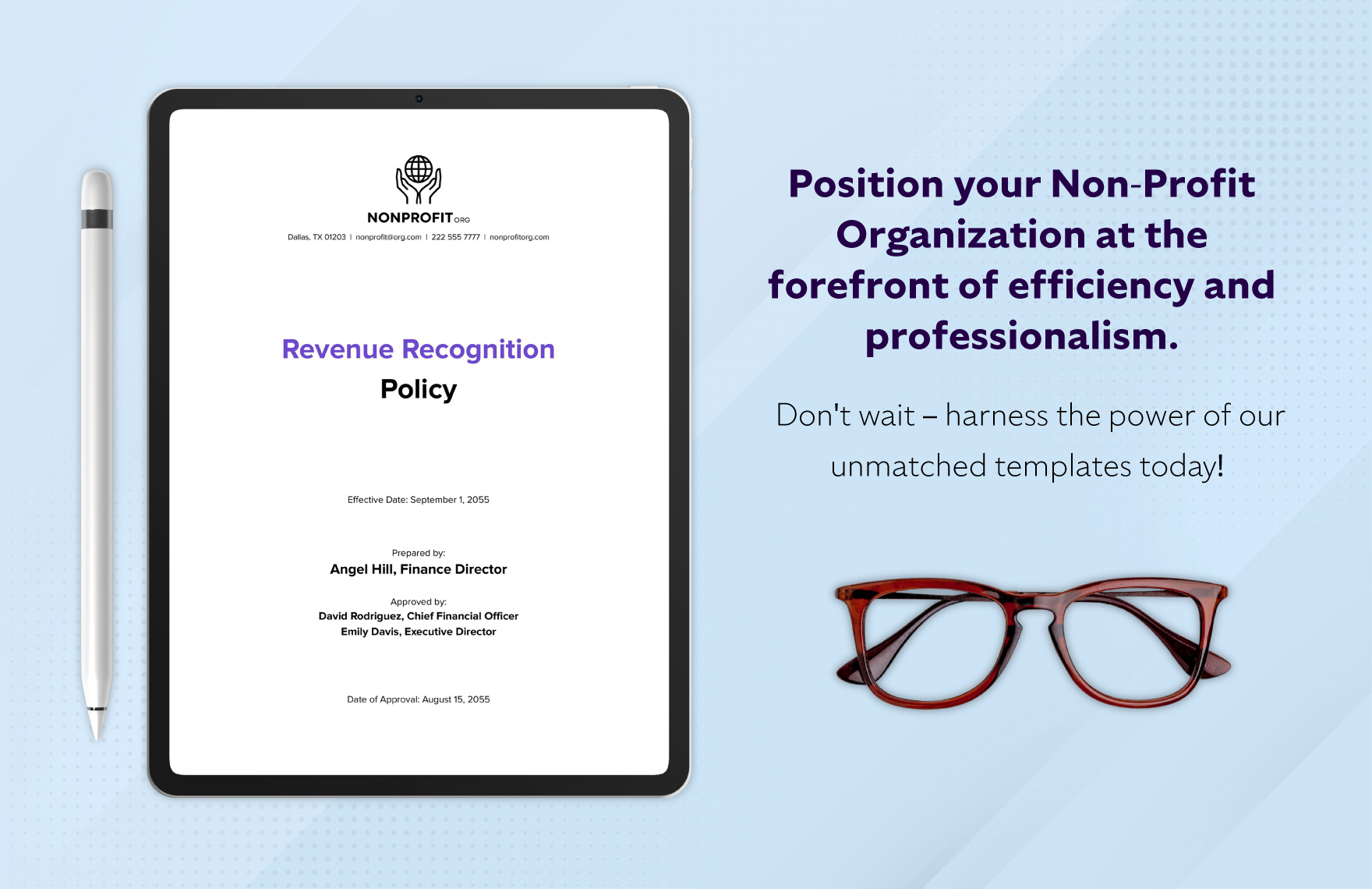 Nonprofit Organization Revenue Recognition Policy Template