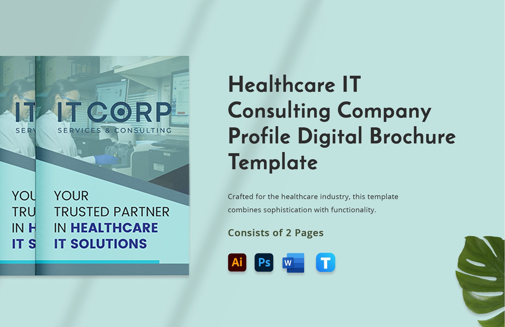 Healthcare IT Consulting Company Profile Digital Brochure Template
