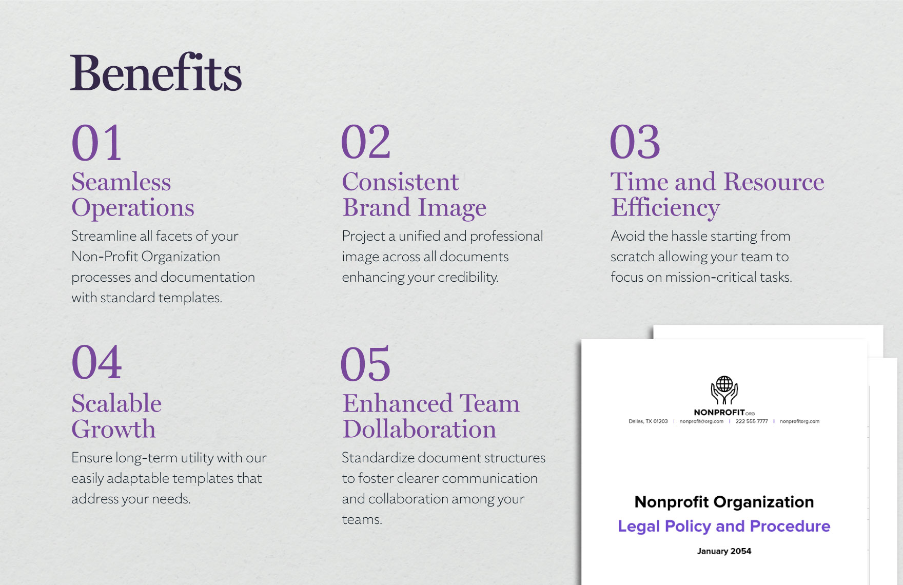 Nonprofit Organization Legal Policy and Procedure Template