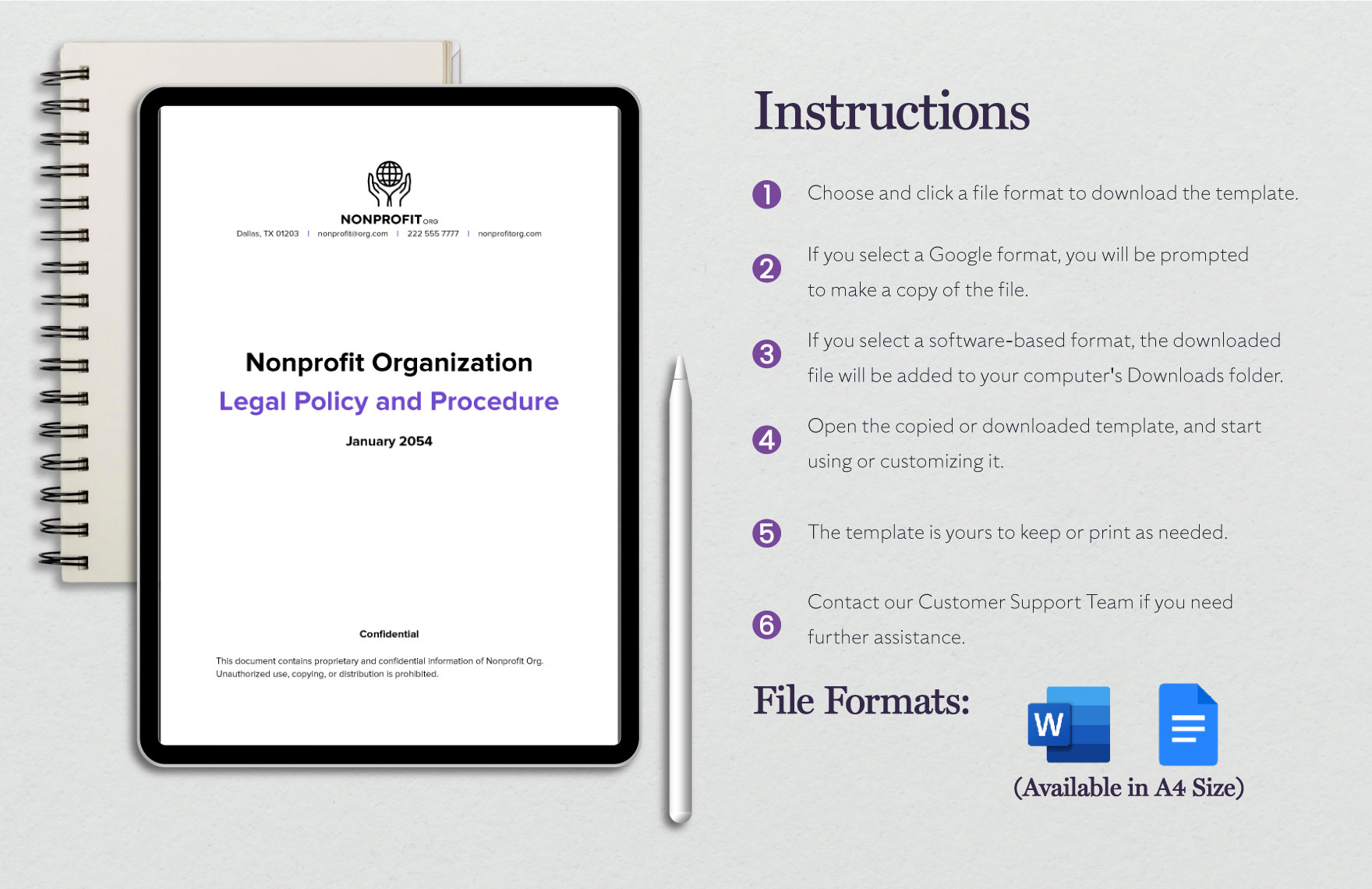Nonprofit Organization Legal Policy and Procedure Template