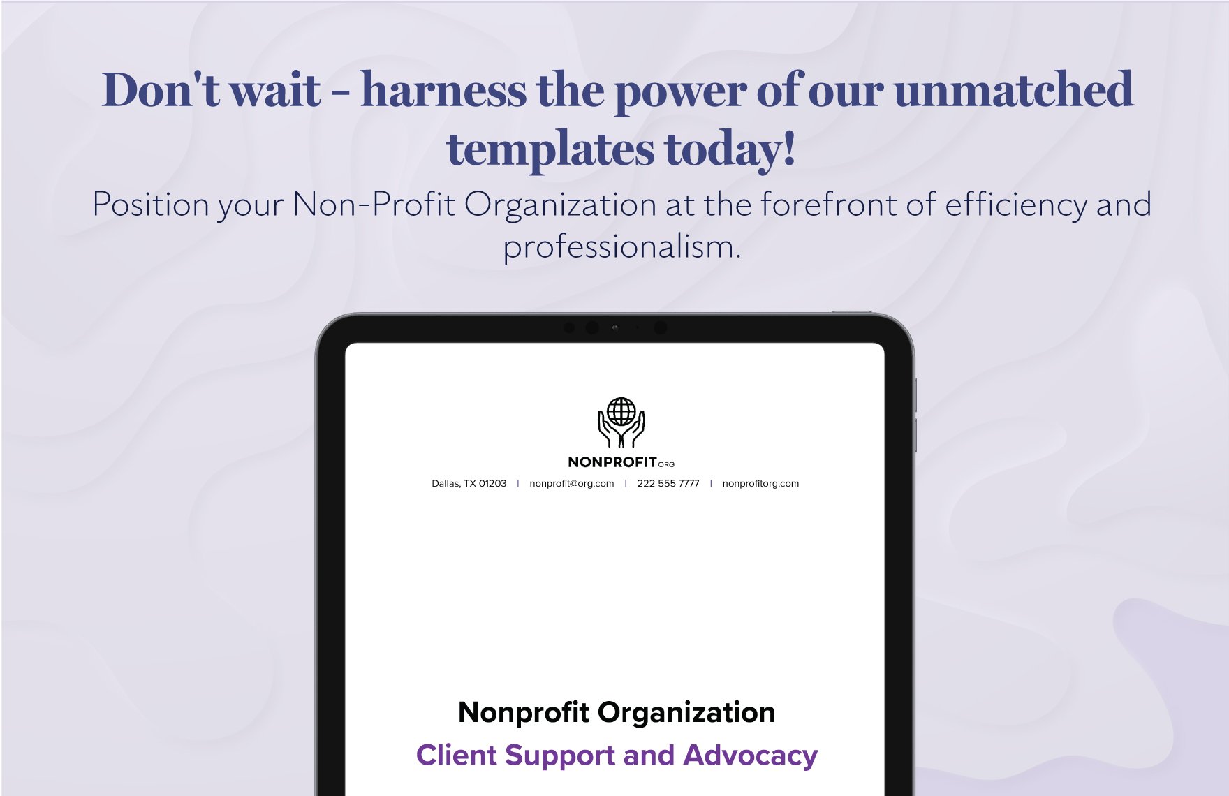 Nonprofit Organization Client Support and Advocacy Template