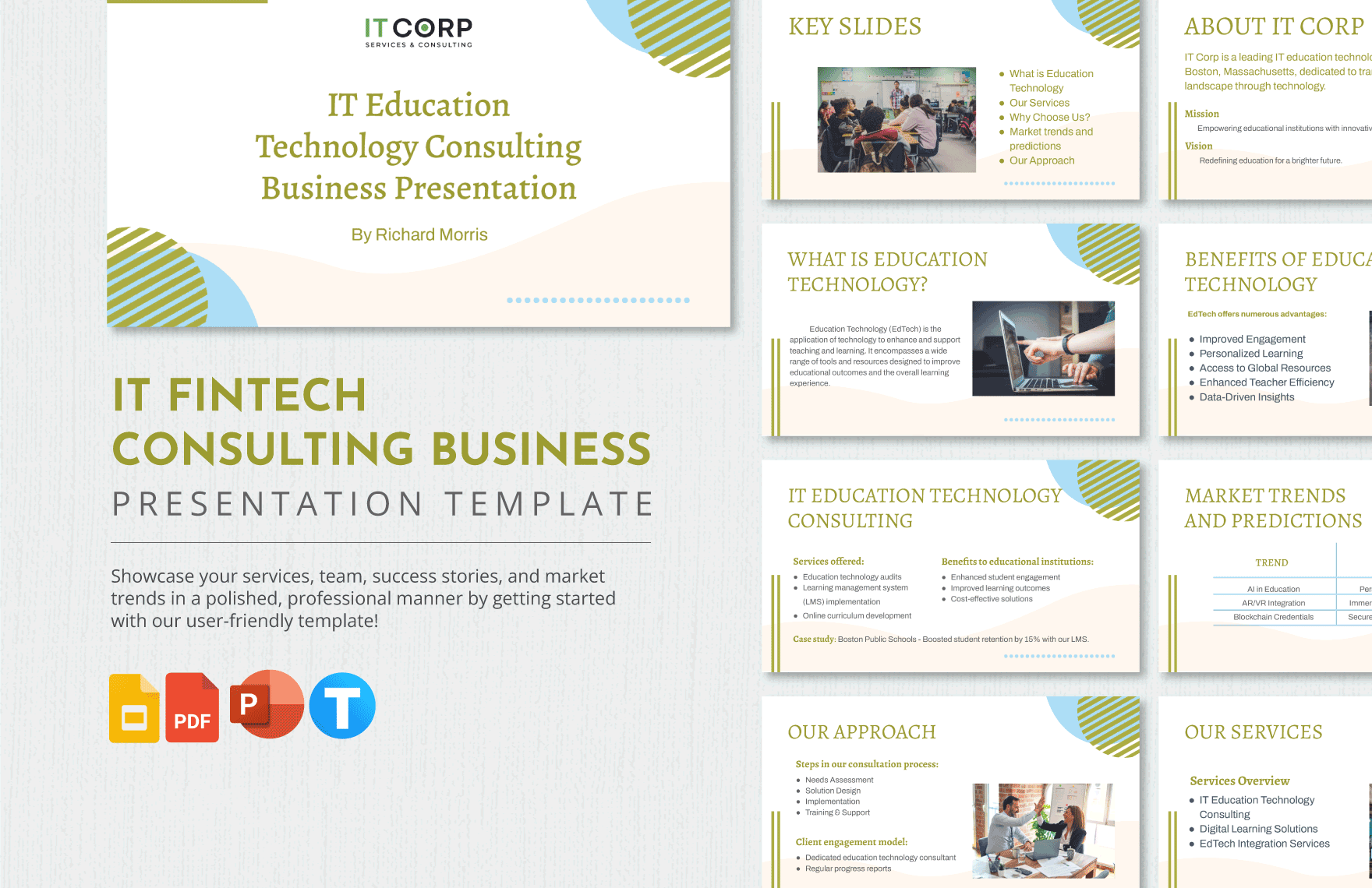 IT Education Technology Consulting Business Presentation Template