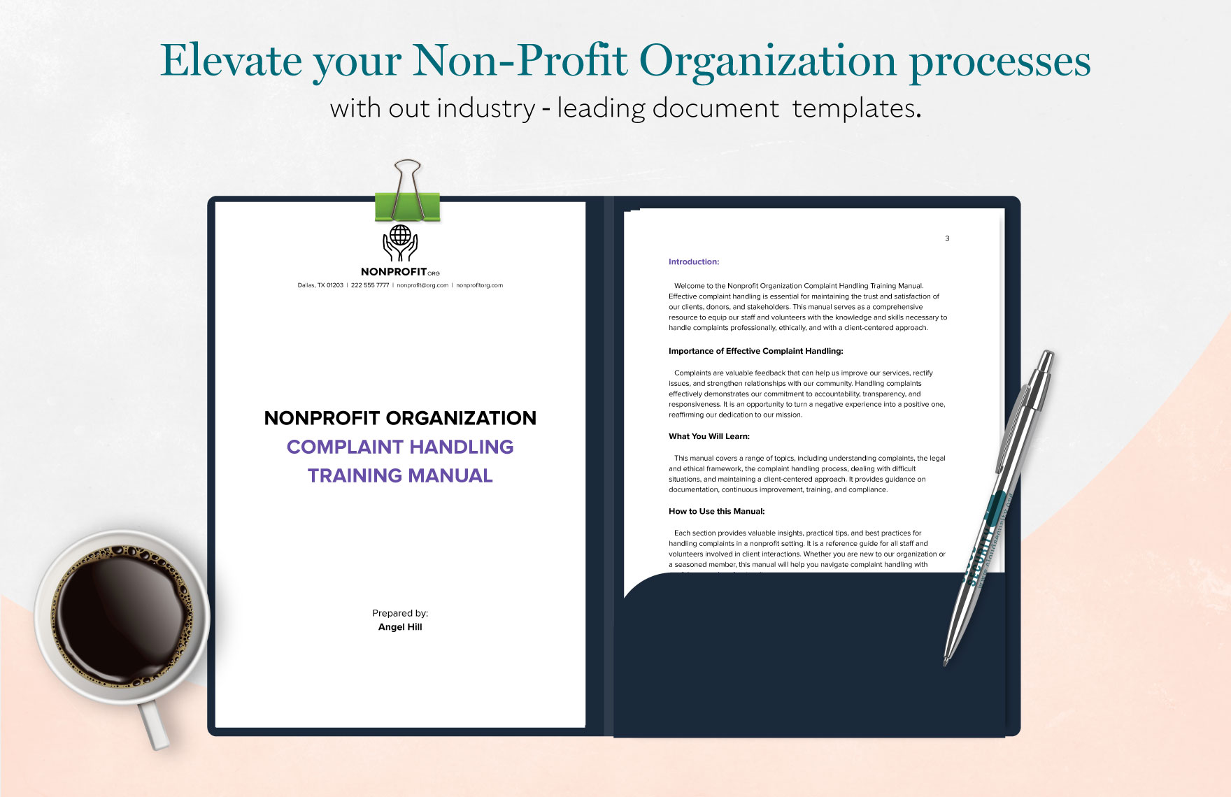Nonprofit Organization Complaint Handling Training Manual Template