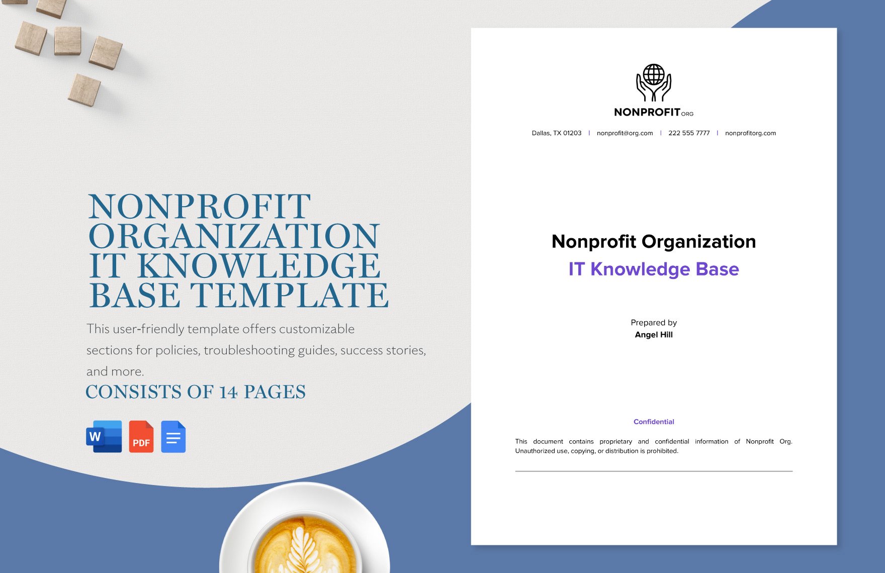 Nonprofit Organization IT Knowledge Base Template in Word, Google Docs, PDF