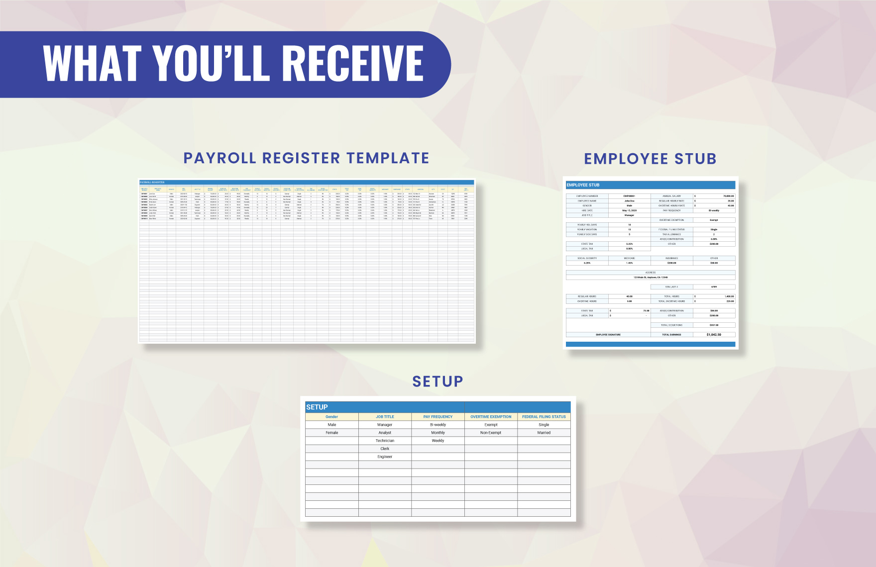 Payroll Register Template