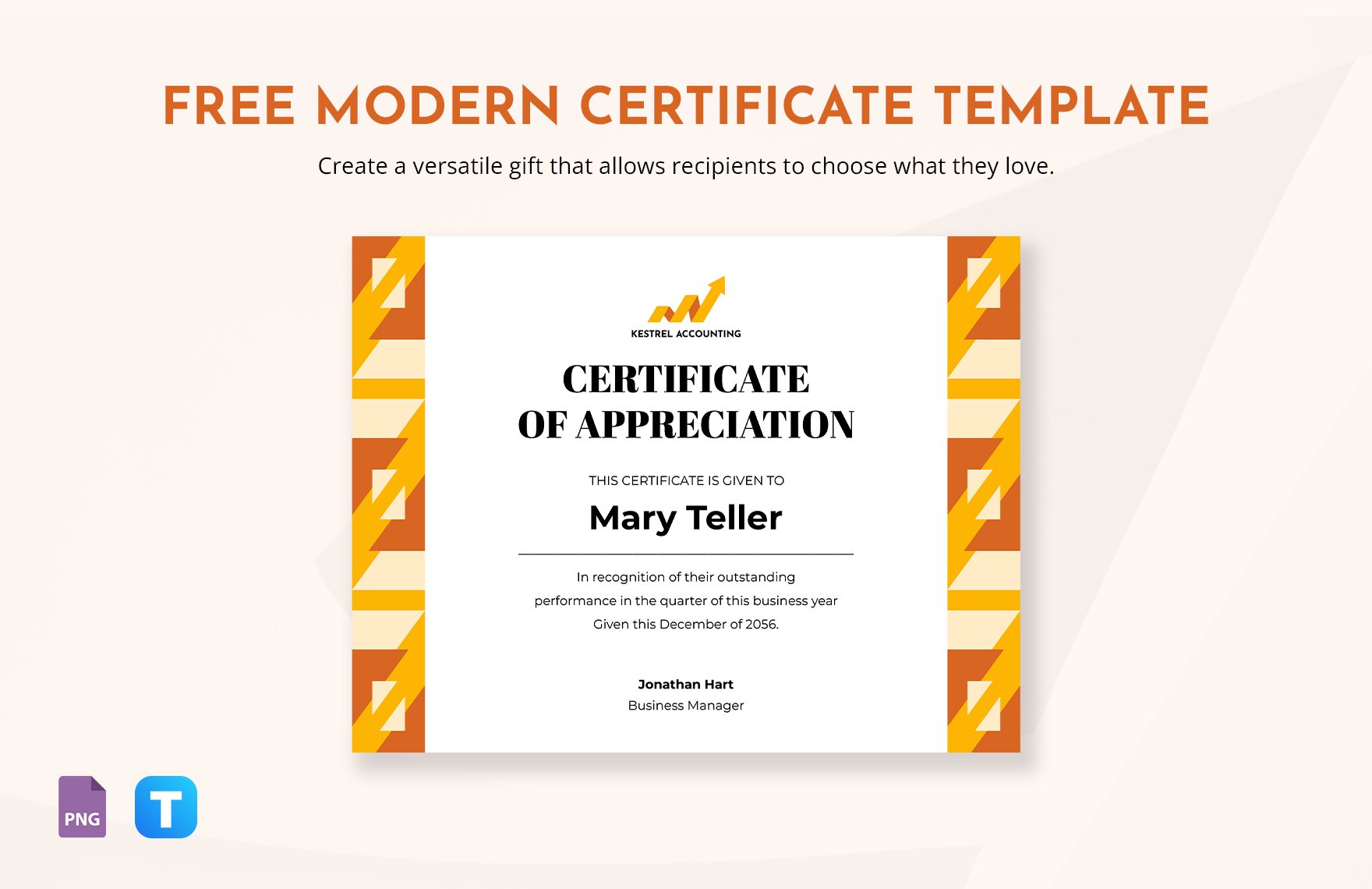 Free Modern Certificate Template
