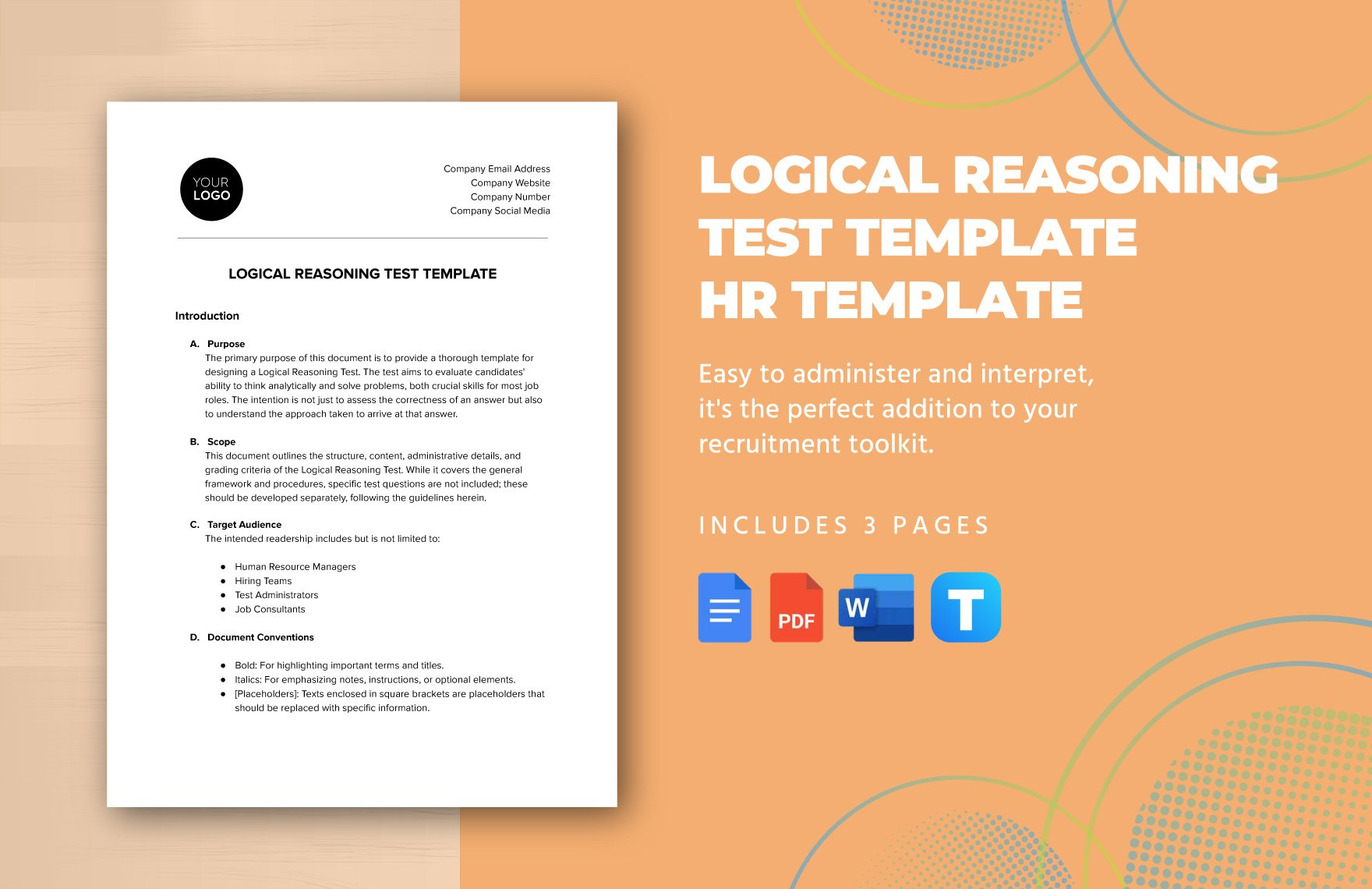 Logical Reasoning Test Template HR Template