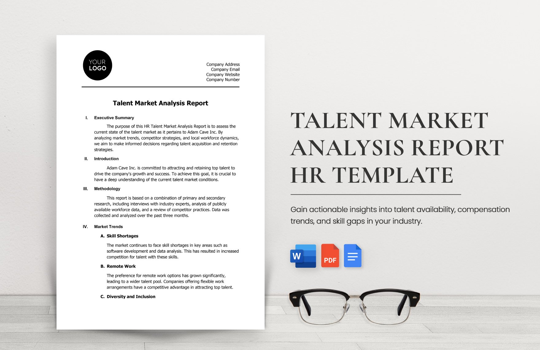 Talent Market Analysis Report HR Template