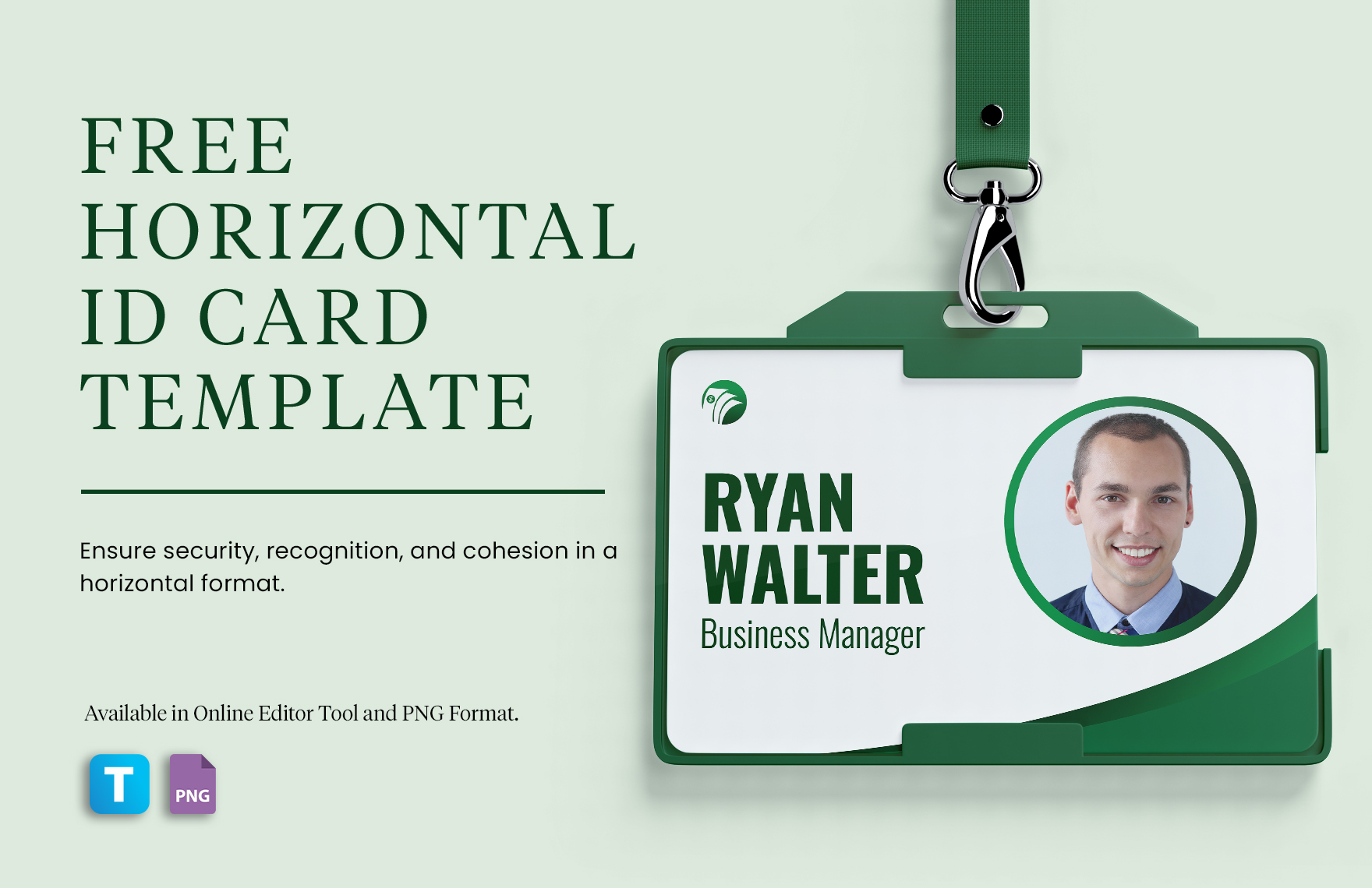 Horizontal ID Card Template