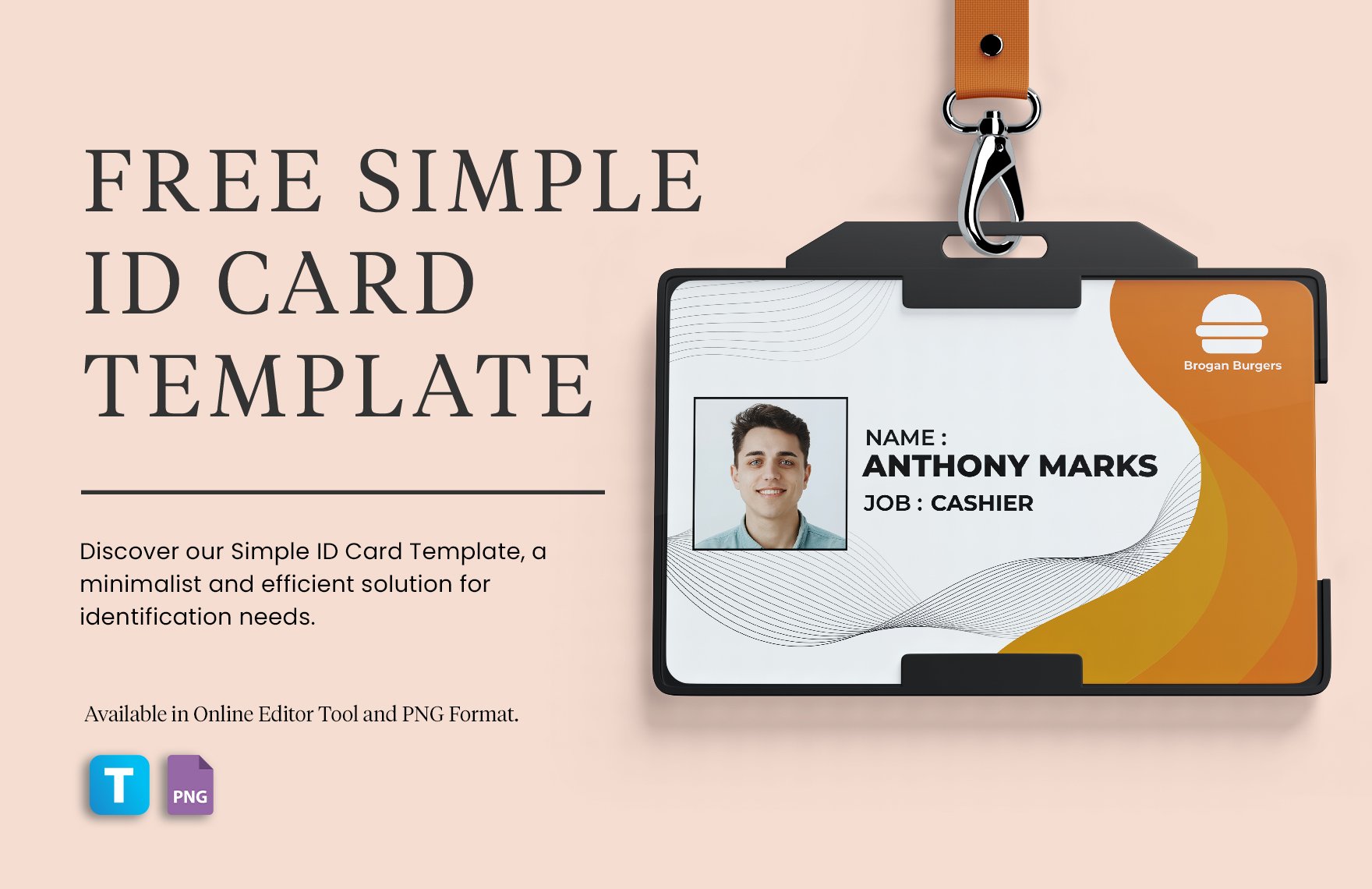 Free Simple ID Card Template in PNG