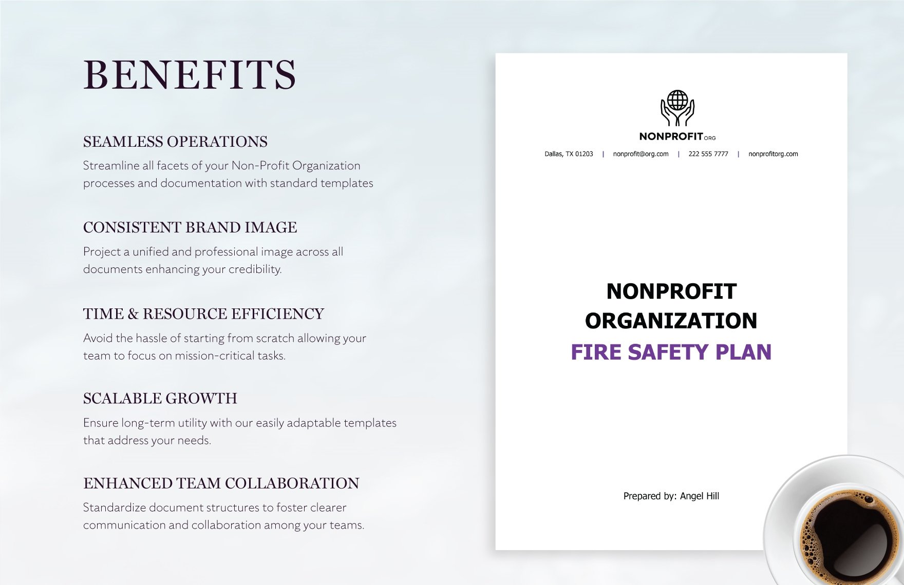 Nonprofit Organization Fire Safety Plan Template