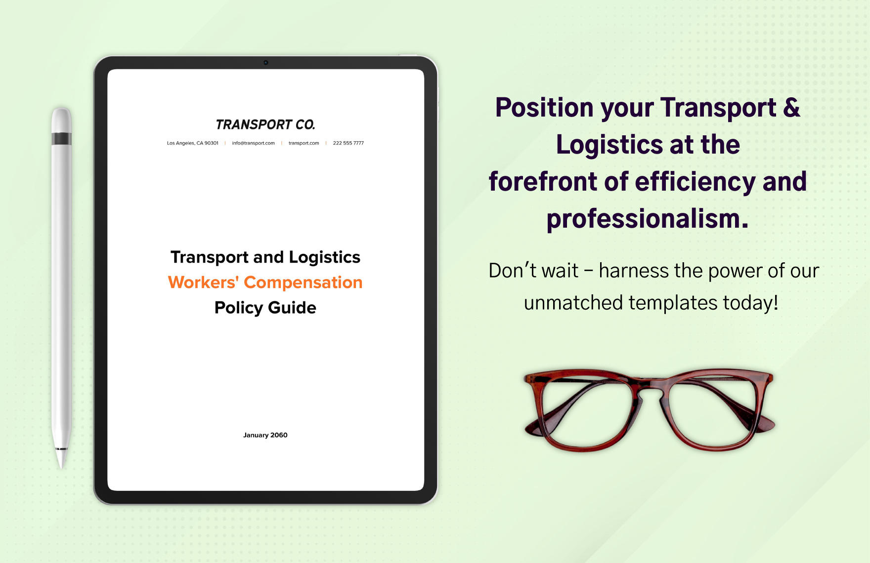 Transport and Logistics Workers' Compensation Policy Guide Template