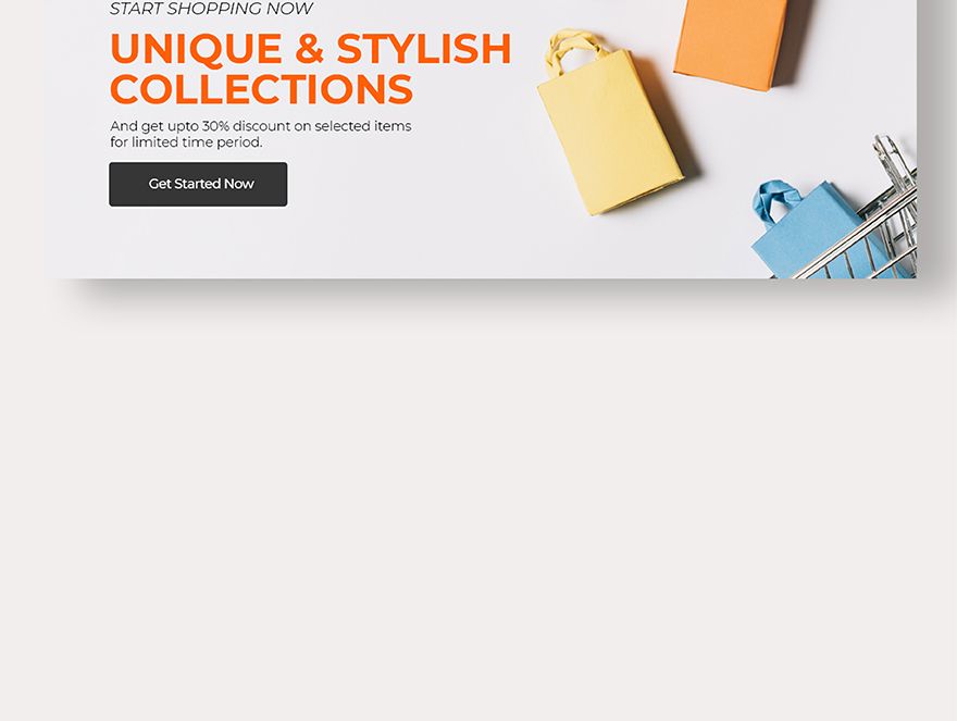 Online Shopping Website Header