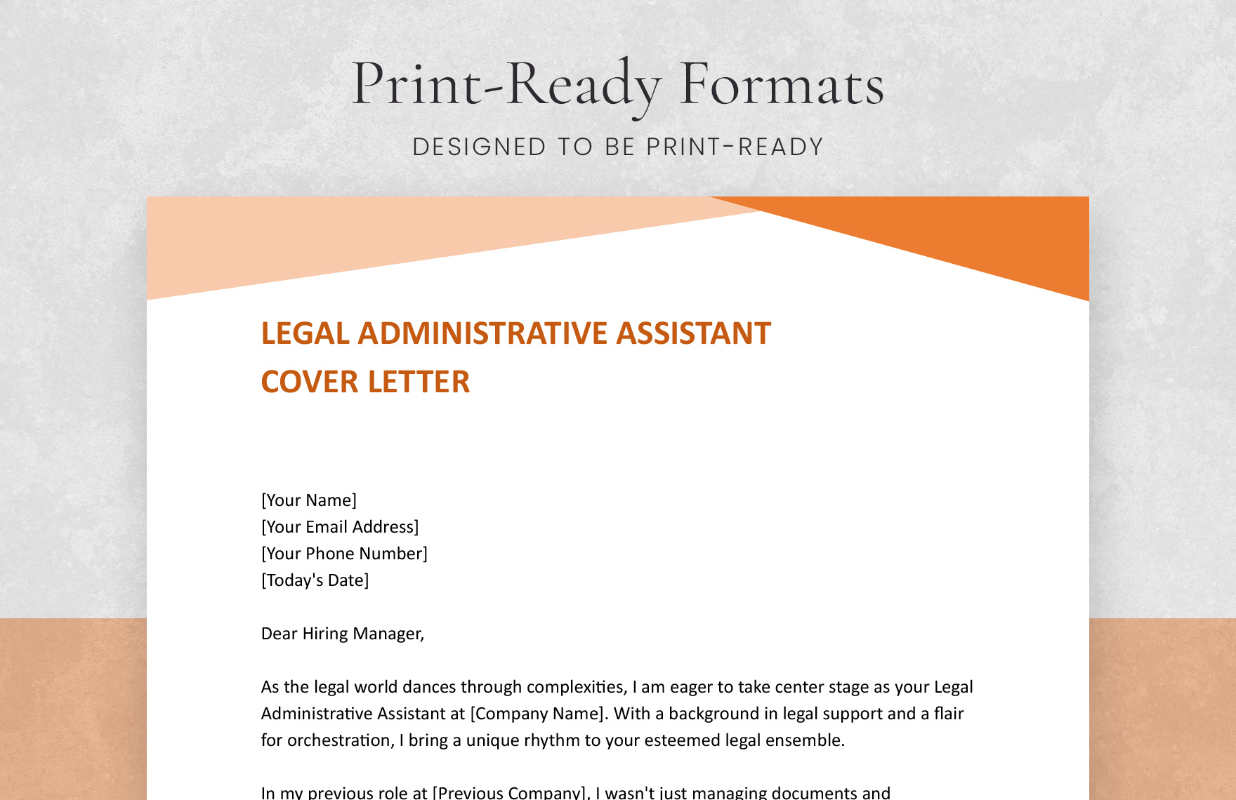 Legal Administrative Assistant Cover Letter