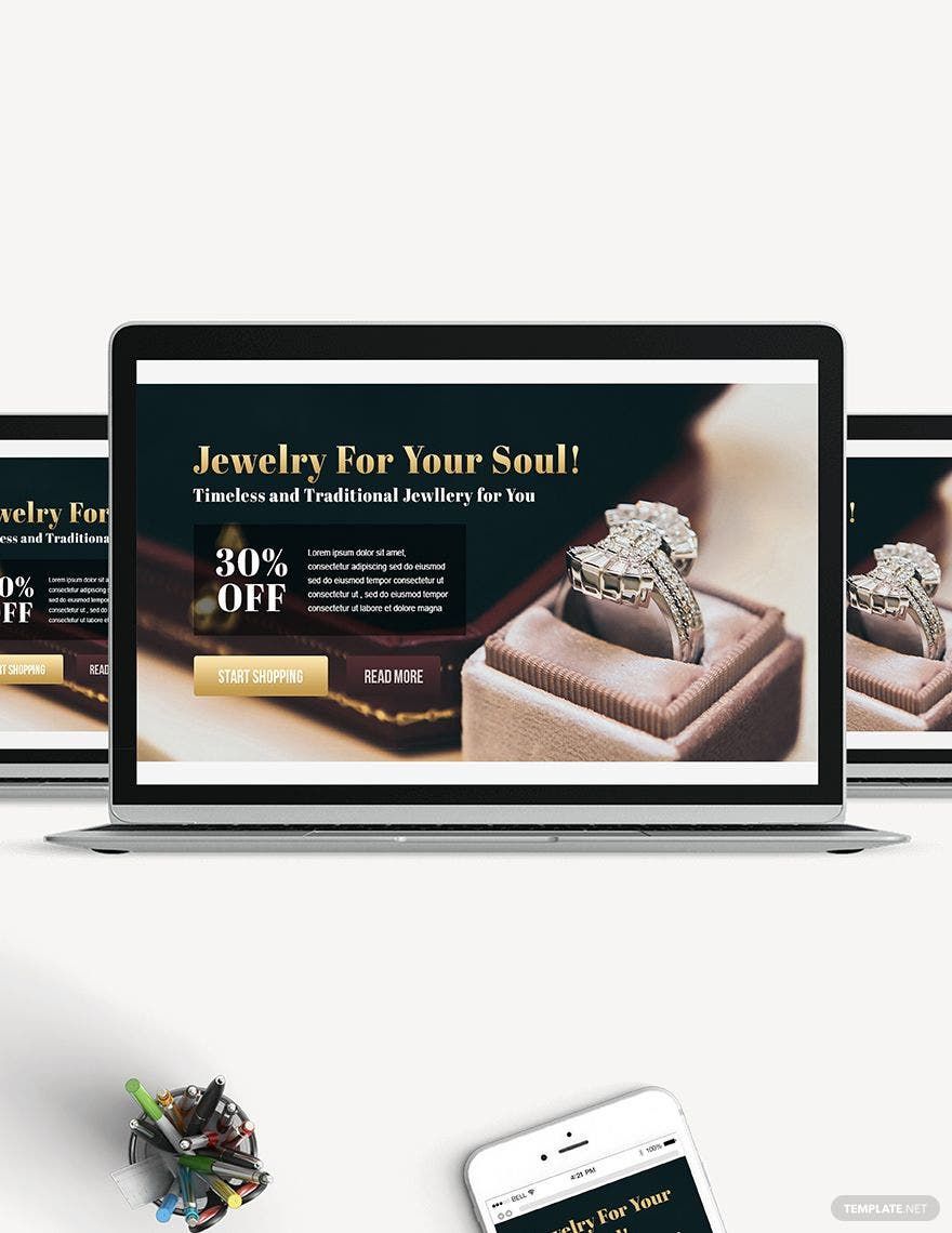 Jewelry Website Header Template