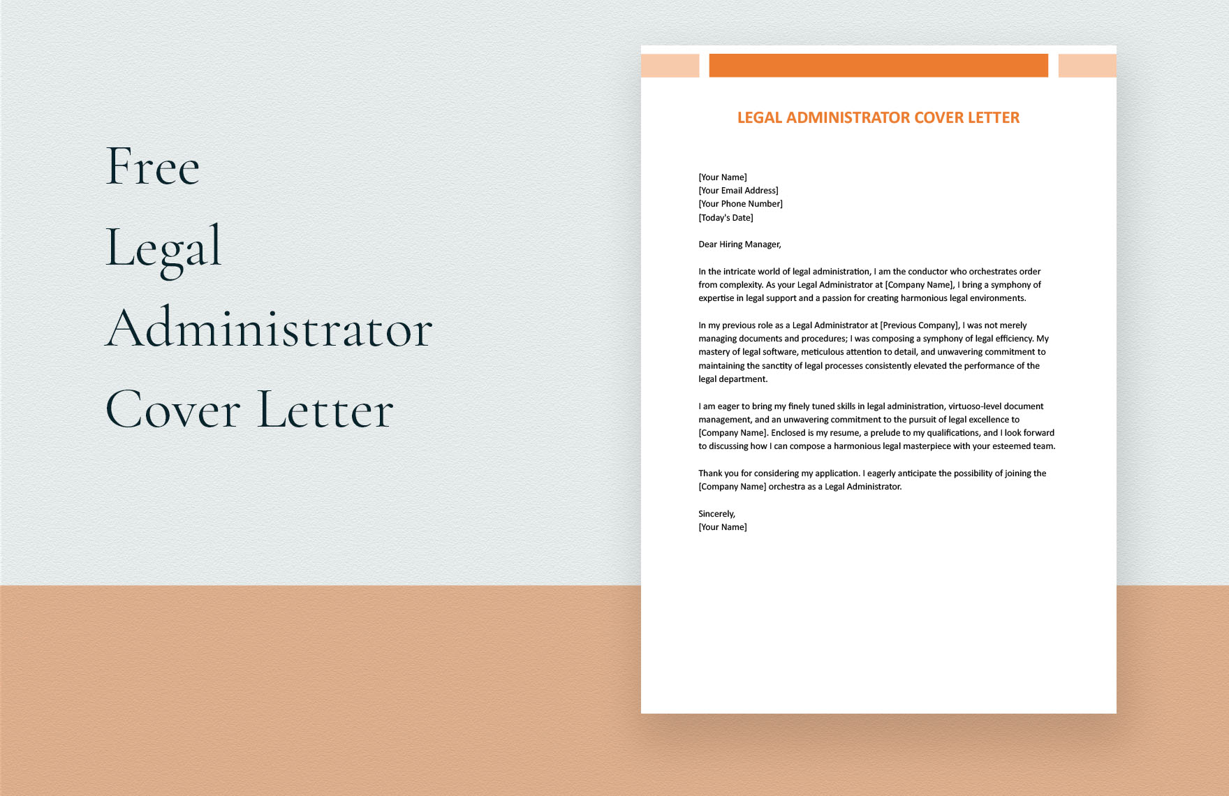 Legal Administrator Cover Letter