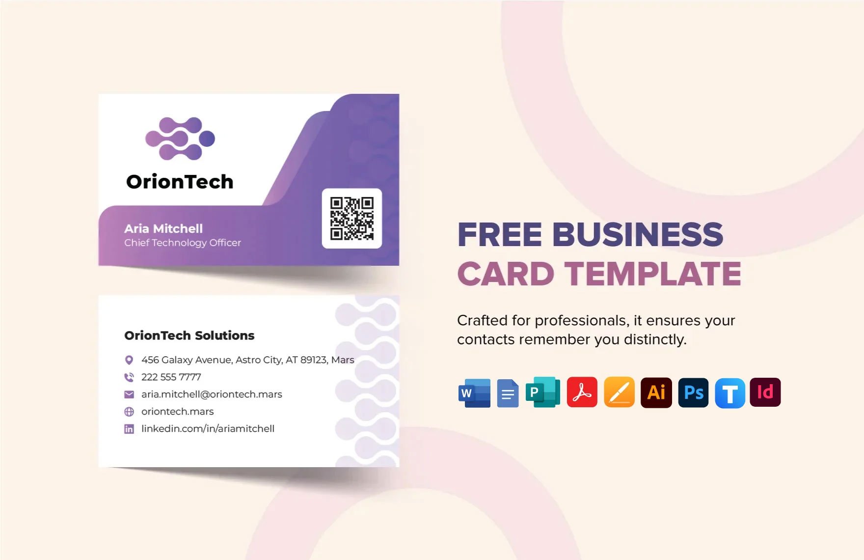 Business Card Template in PDF