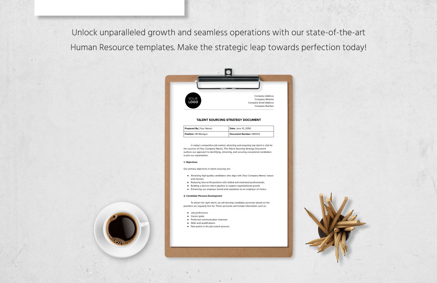 Talent Sourcing Strategy Document HR Template