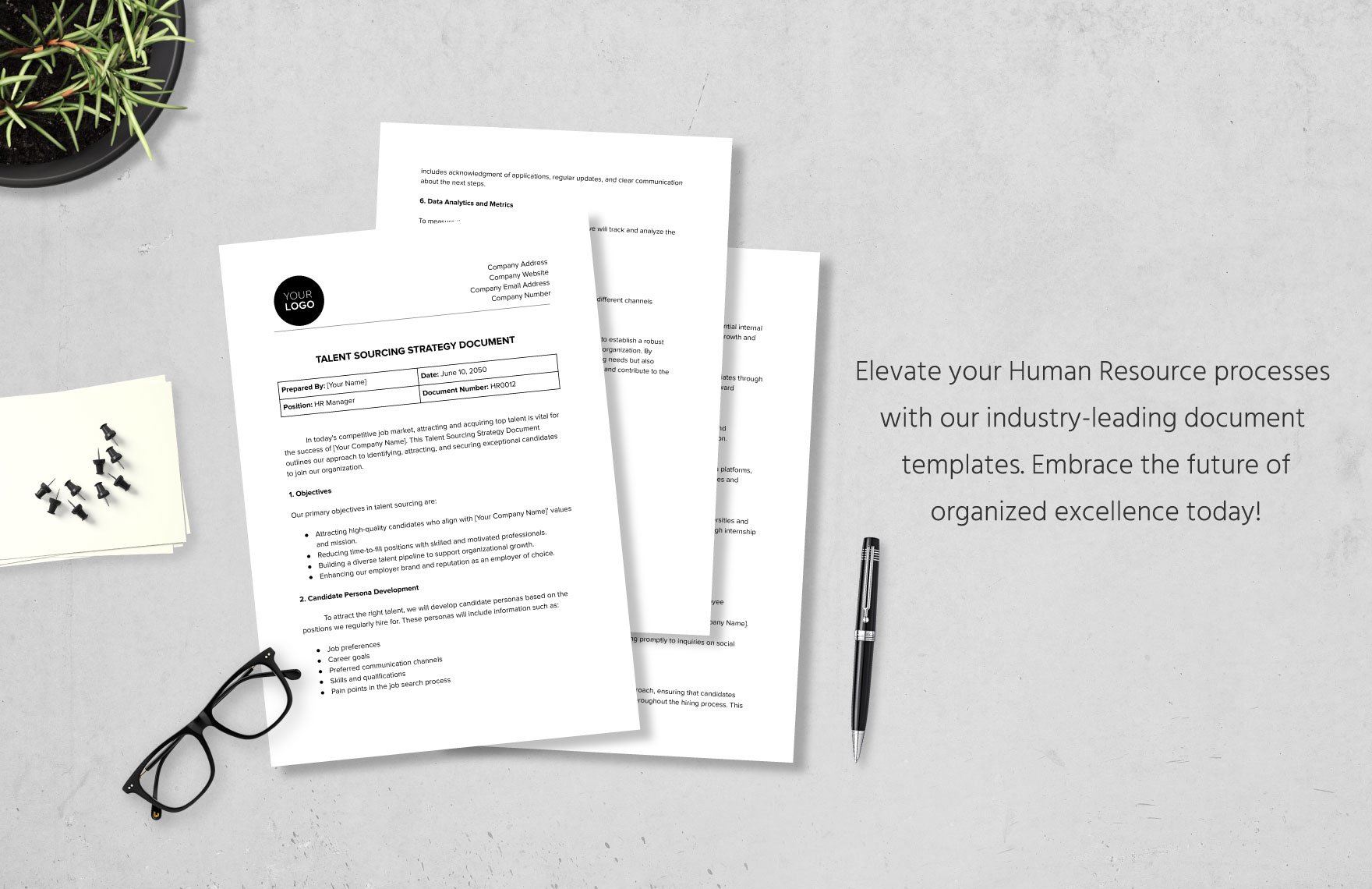 Talent Sourcing Strategy Document HR Template
