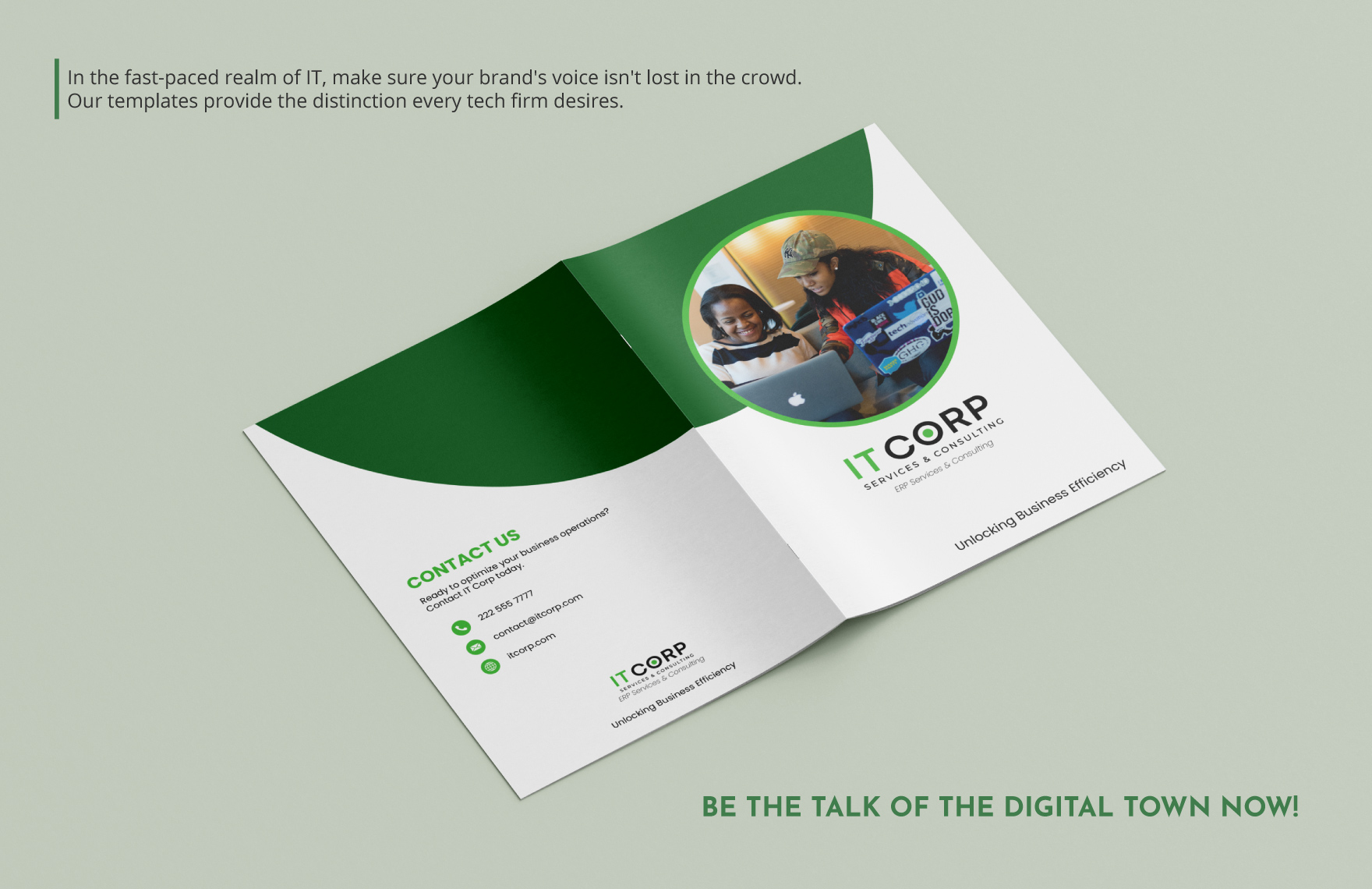 IT ERP Services & Consulting Company Profile Digital Brochure Template