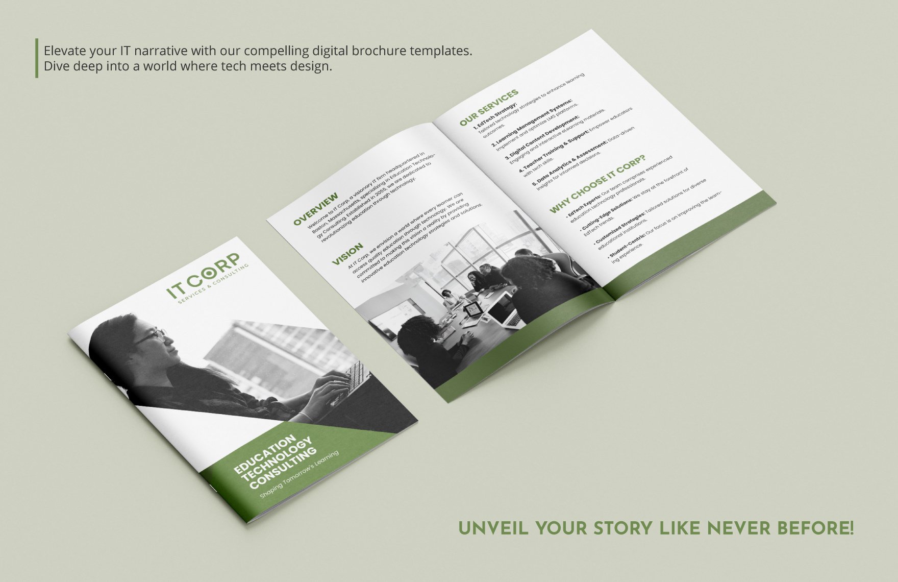 IT Education Technology Consulting Company Profile Digital Brochure Template