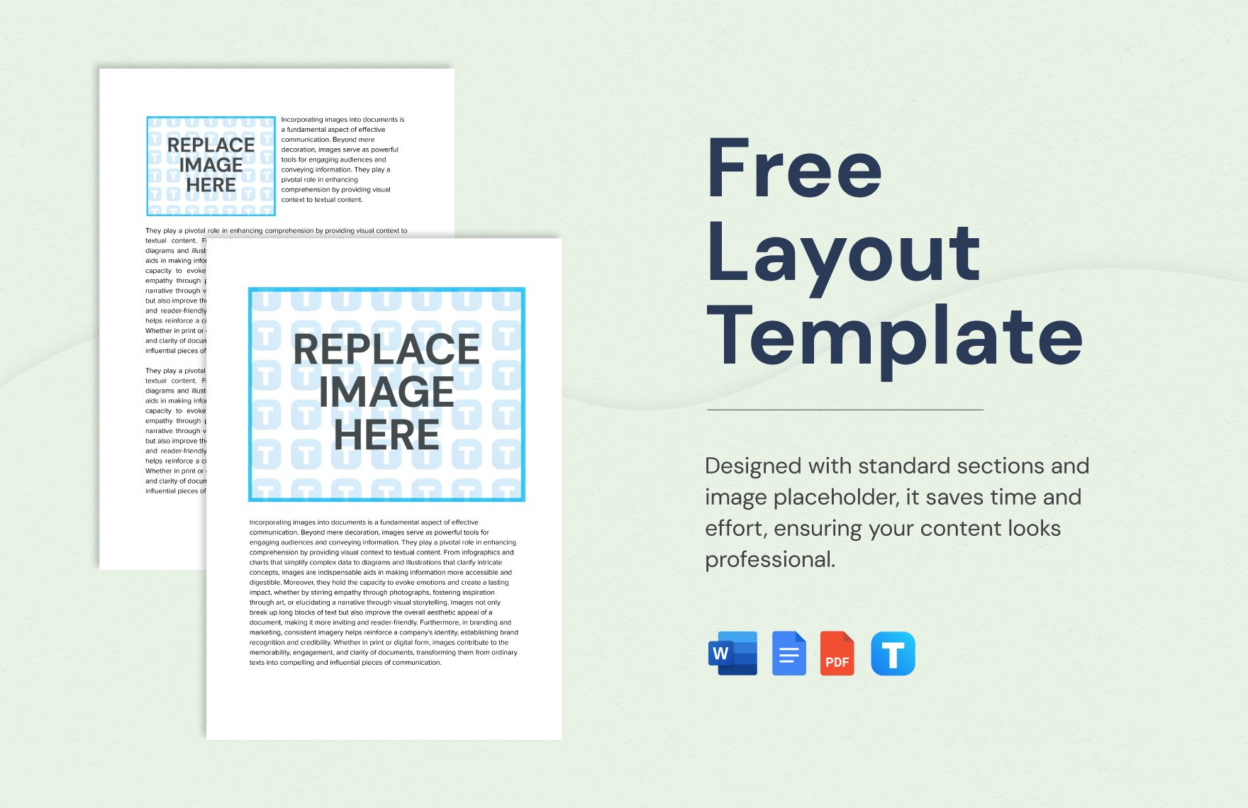 Layout Template in Word, Google Docs, PDF