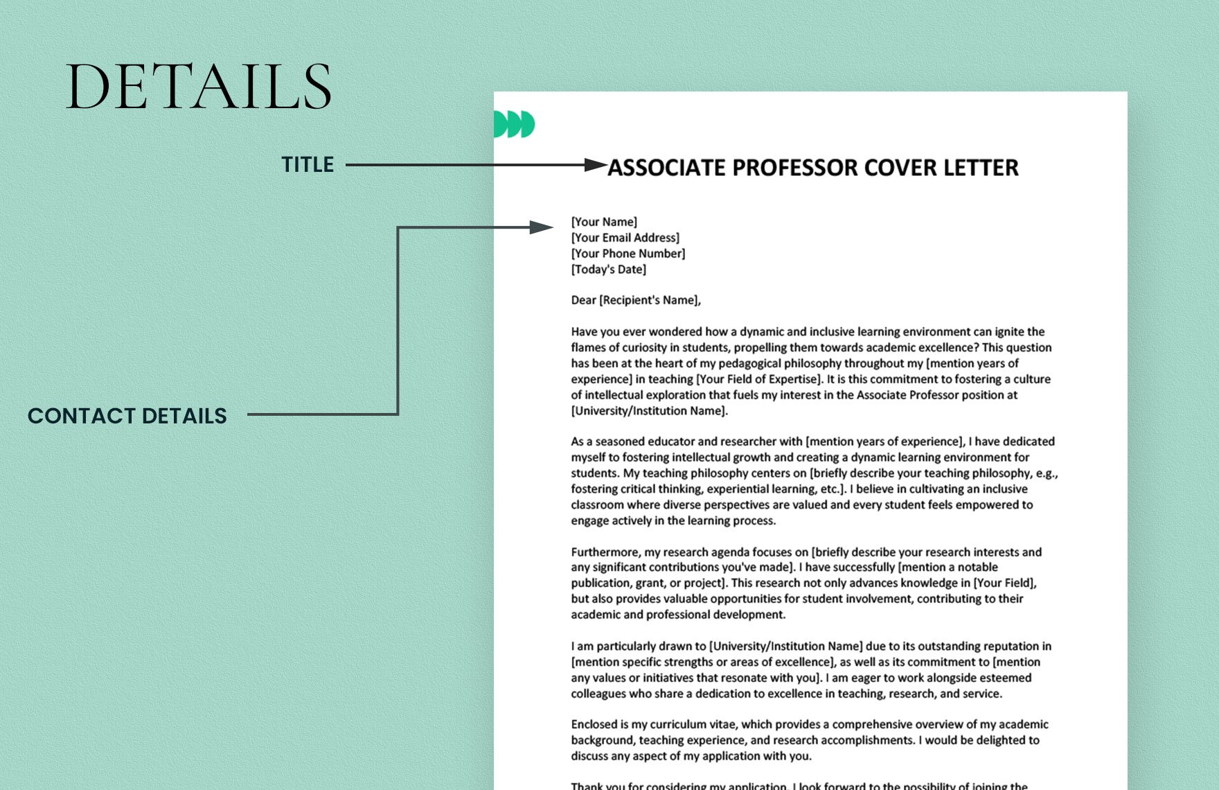 Associate Professor Cover Letter