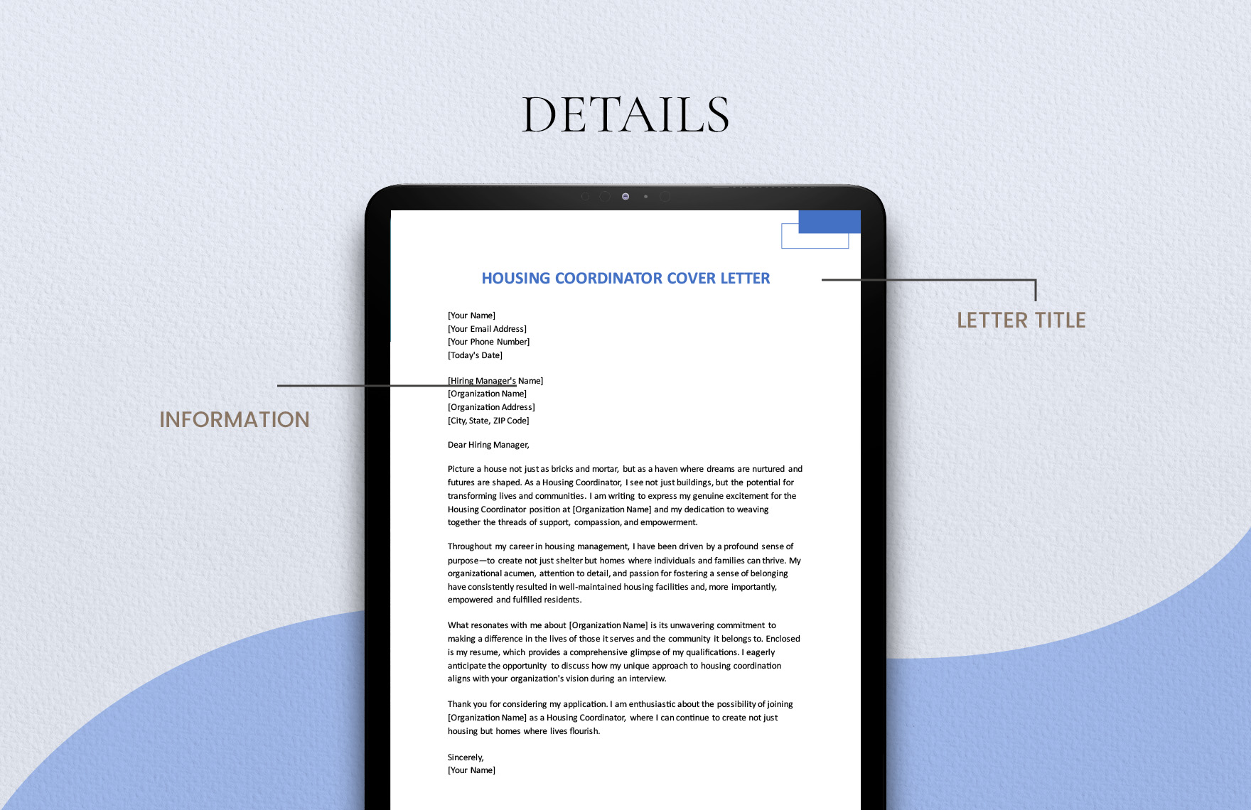 cover letter for housing coordinator