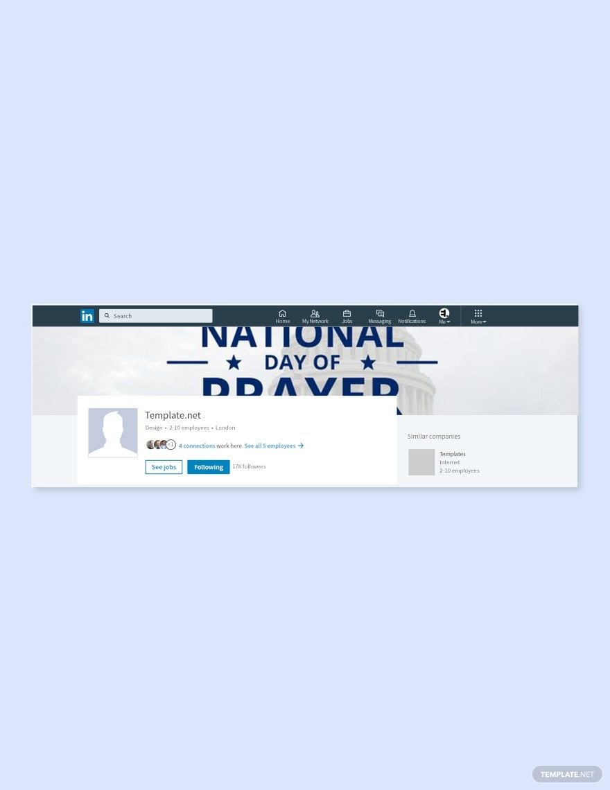 National Day of Prayer LinkedIn Company Cover Template