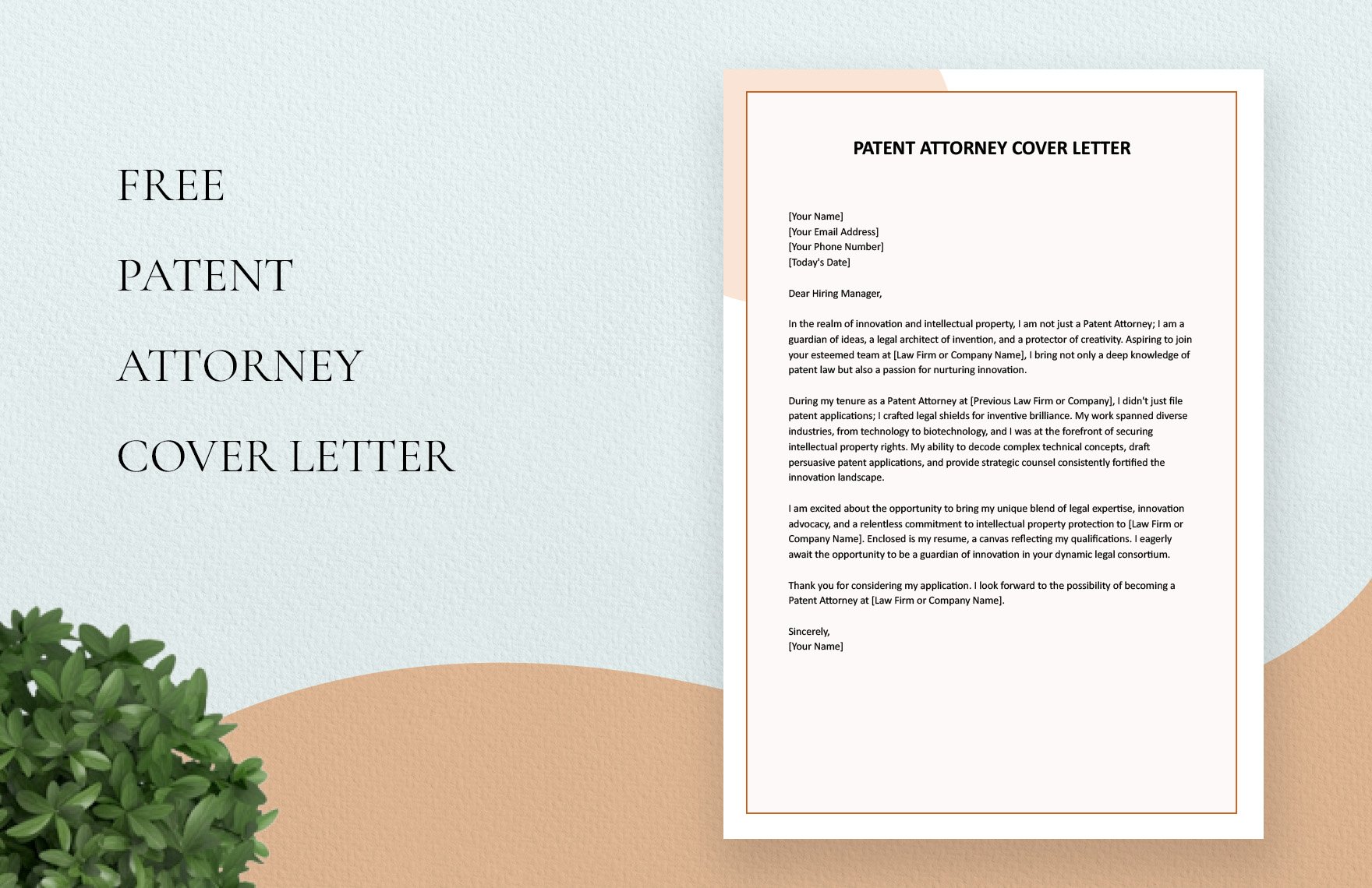 Patent Attorney Cover Letter